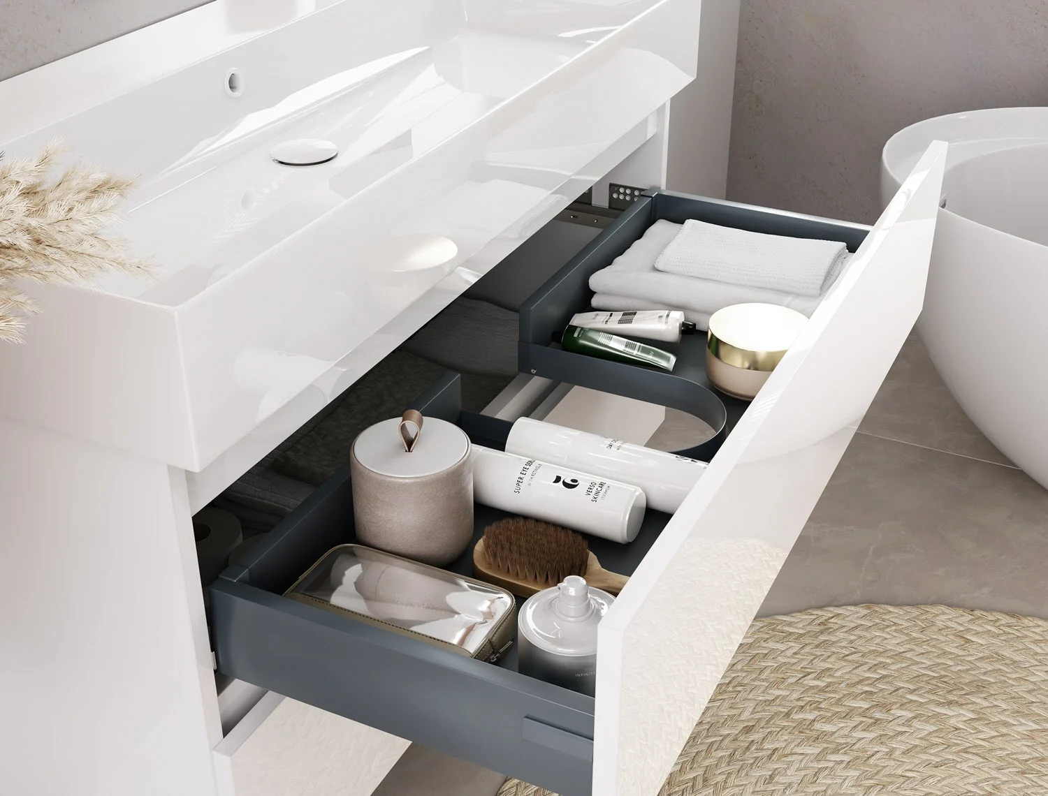 pianura Stella Waschtisch mit Unterschrank 101 cm, ohne Hahnloch Bild 4