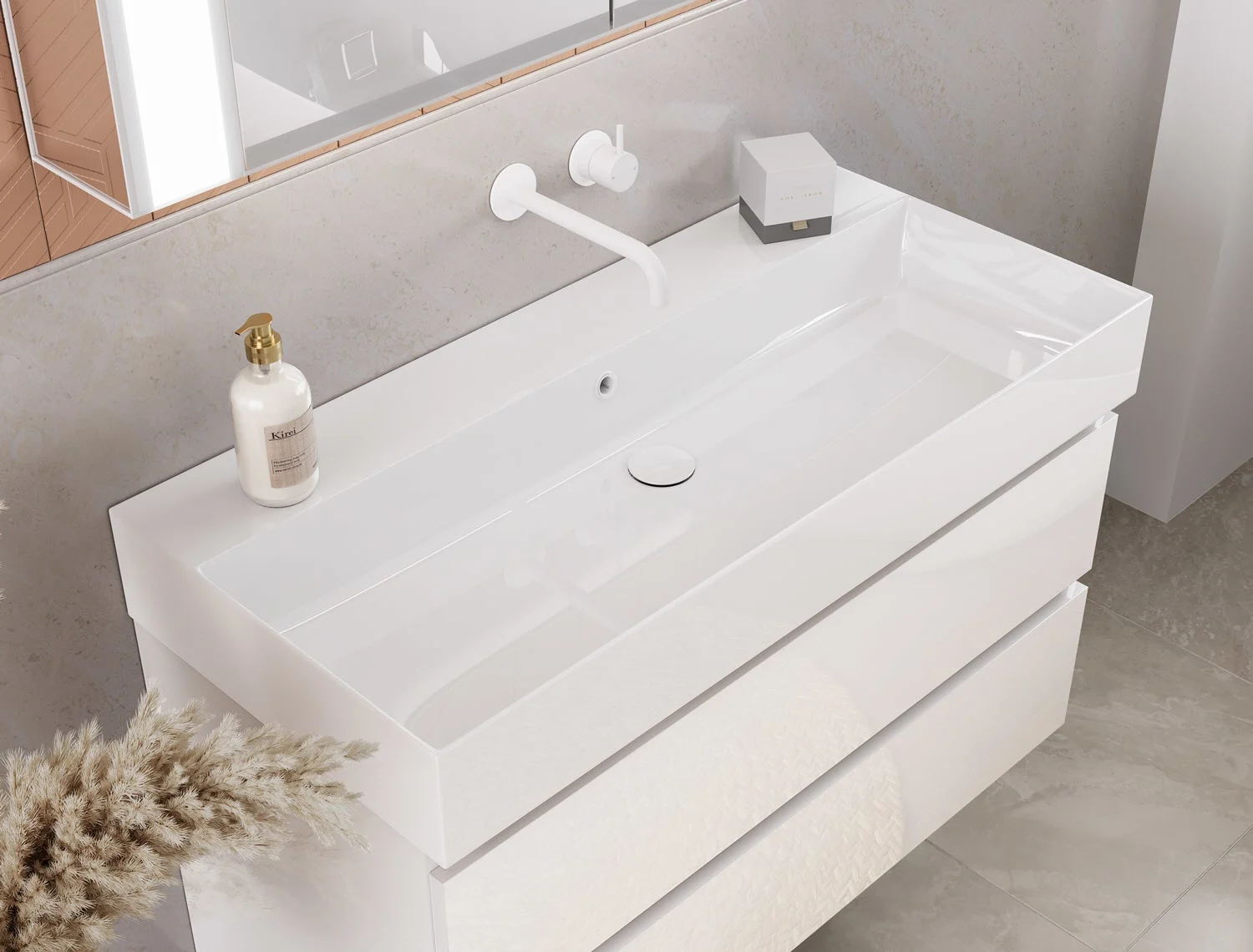 pianura Stella Waschtisch mit Unterschrank 81 cm, ohne Hahnloch Bild 3