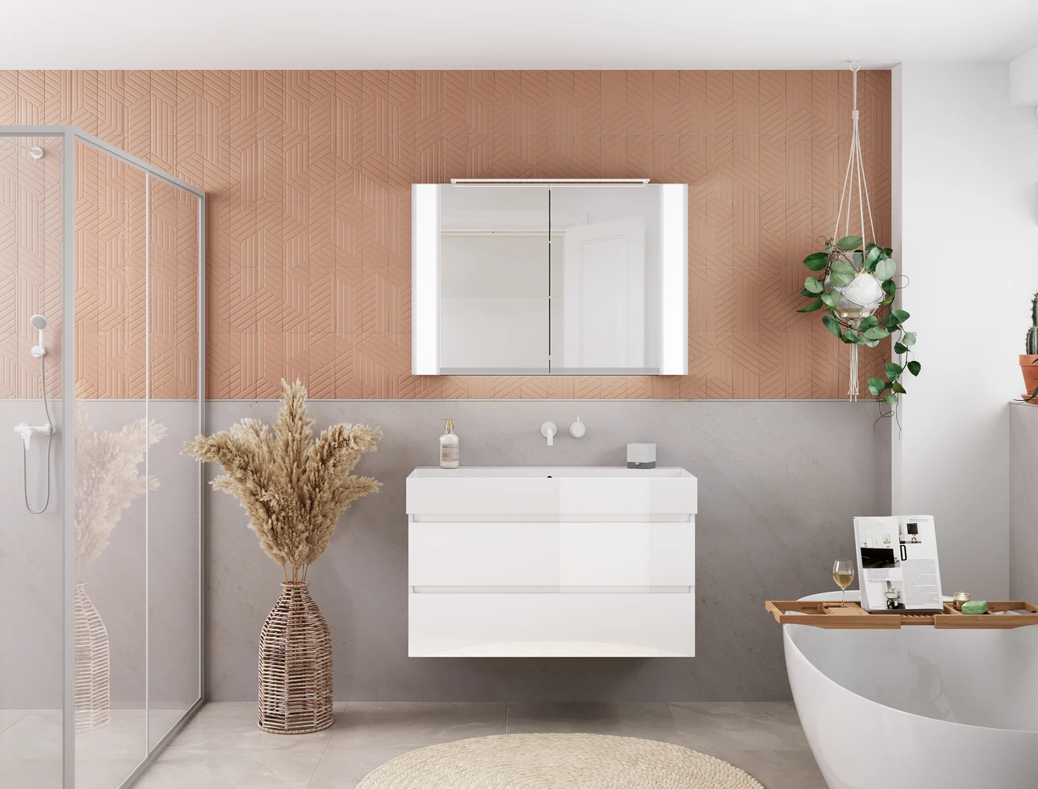 pianura Stella Waschtisch mit Unterschrank 81 cm, ohne Hahnloch Bild 8