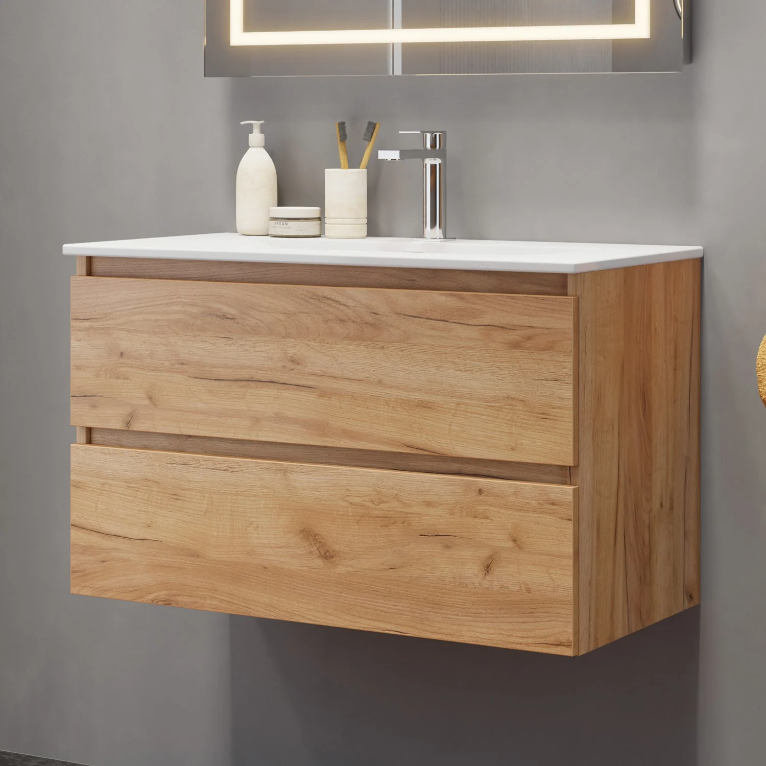 pianura Stella Waschtisch mit Unterschrank 82 cm