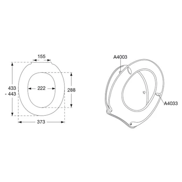 Pressalit WC-Sitz 1000 304 Standard zu u. a. V&B Omnia, Duravit Hornberg Bild 4