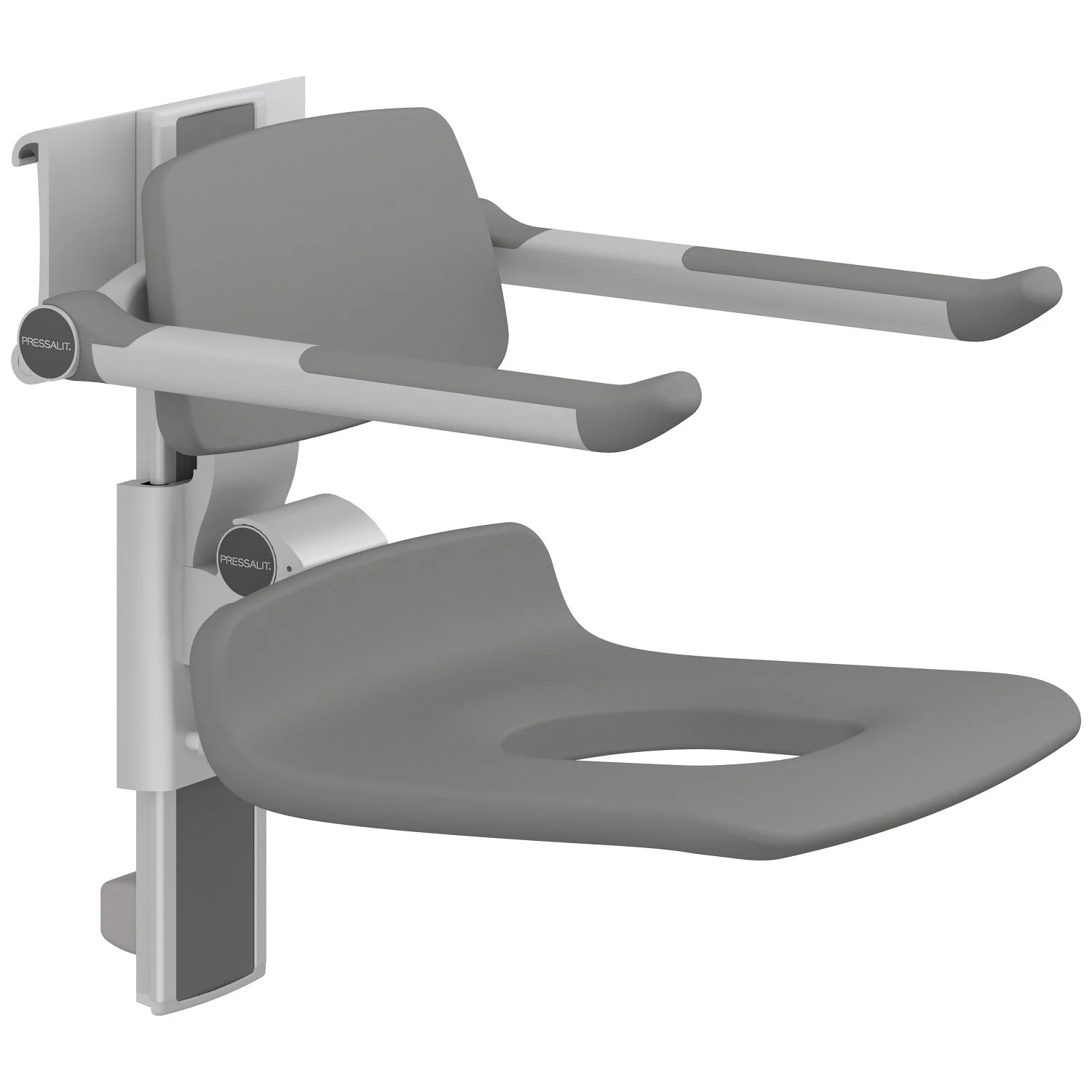 Pressalit PLUS Duschsitz 450 höhenverstellbar mit Rücken- u. Armlehne