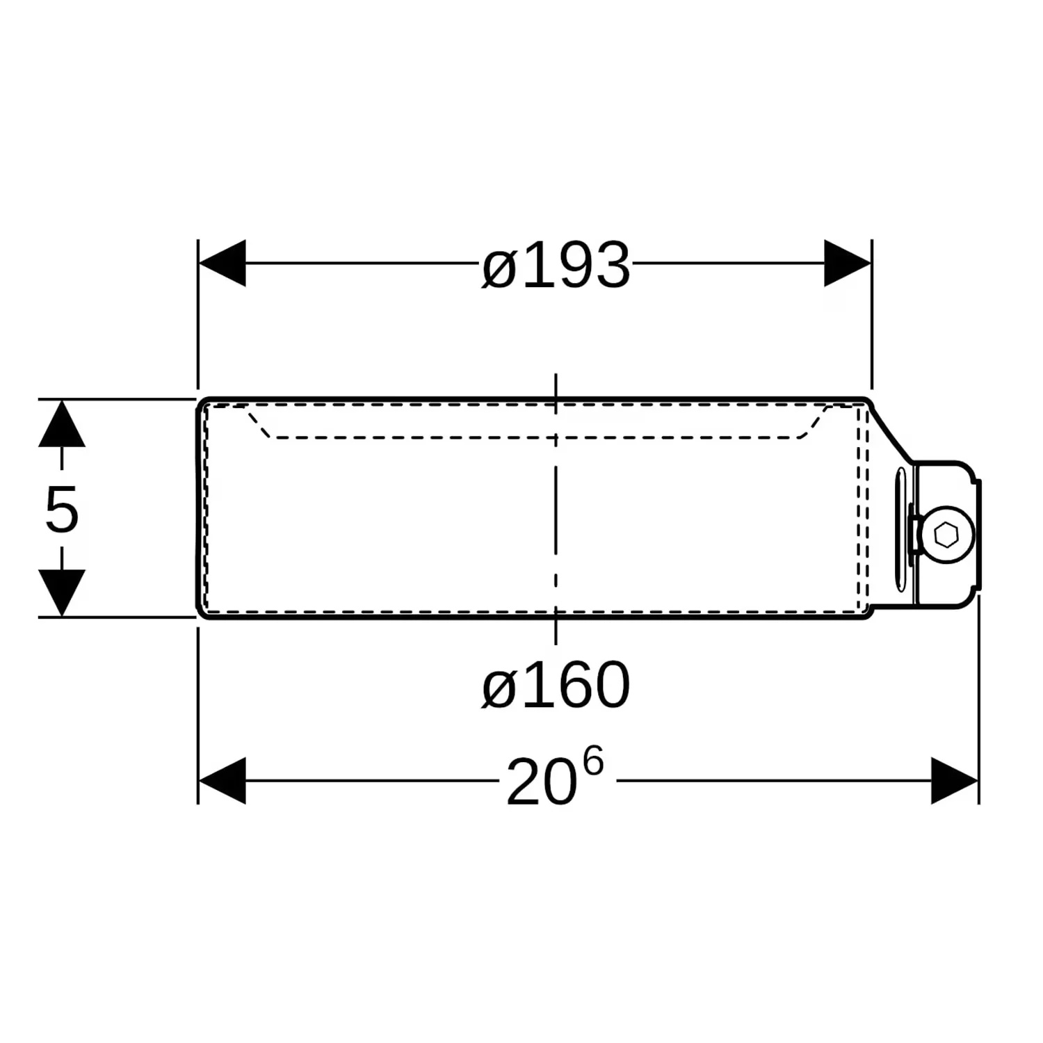 Uchwyt Geberit: d=160 mm Zdjęcie 2