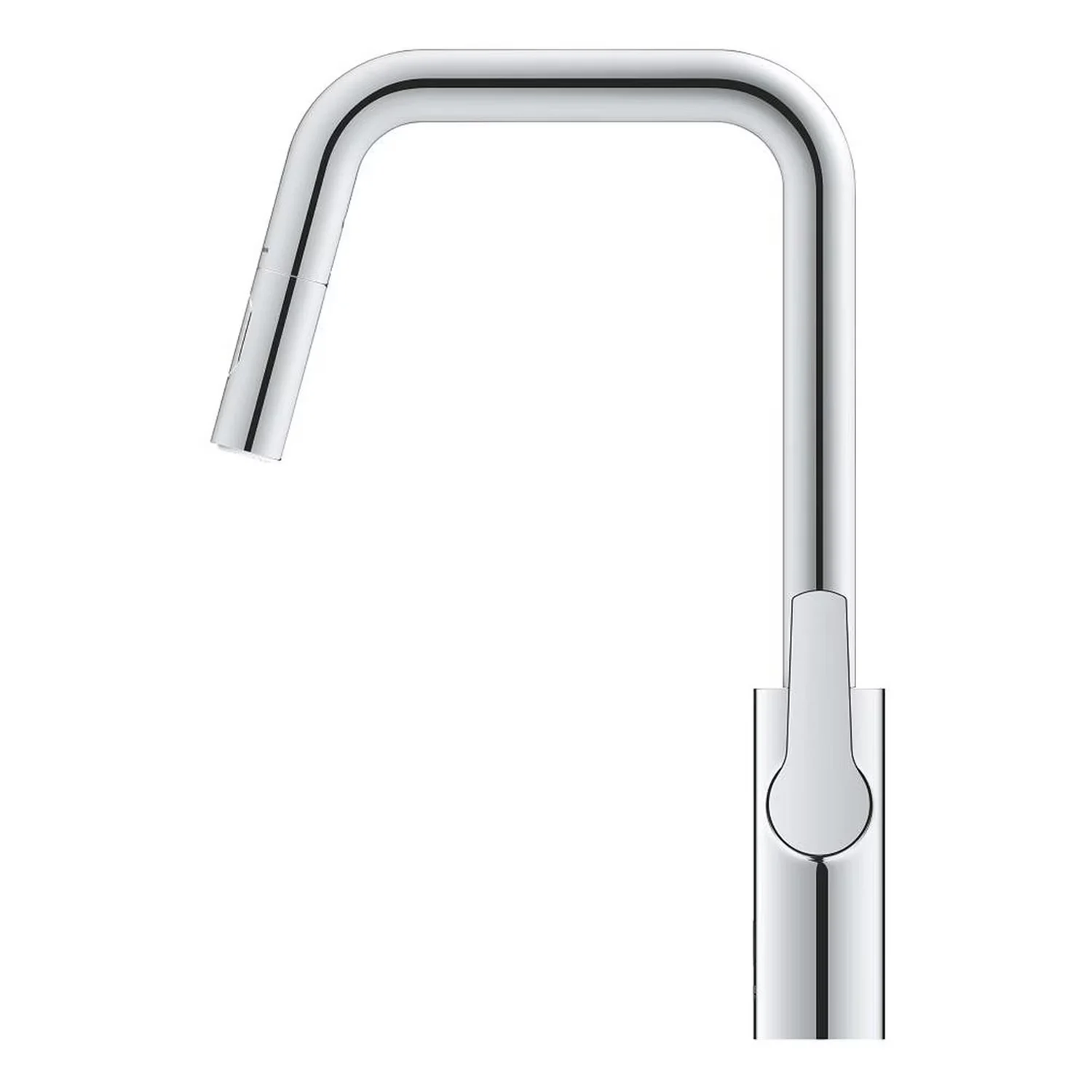 Bateria kuchenna widok z boku chromowana, Grohe