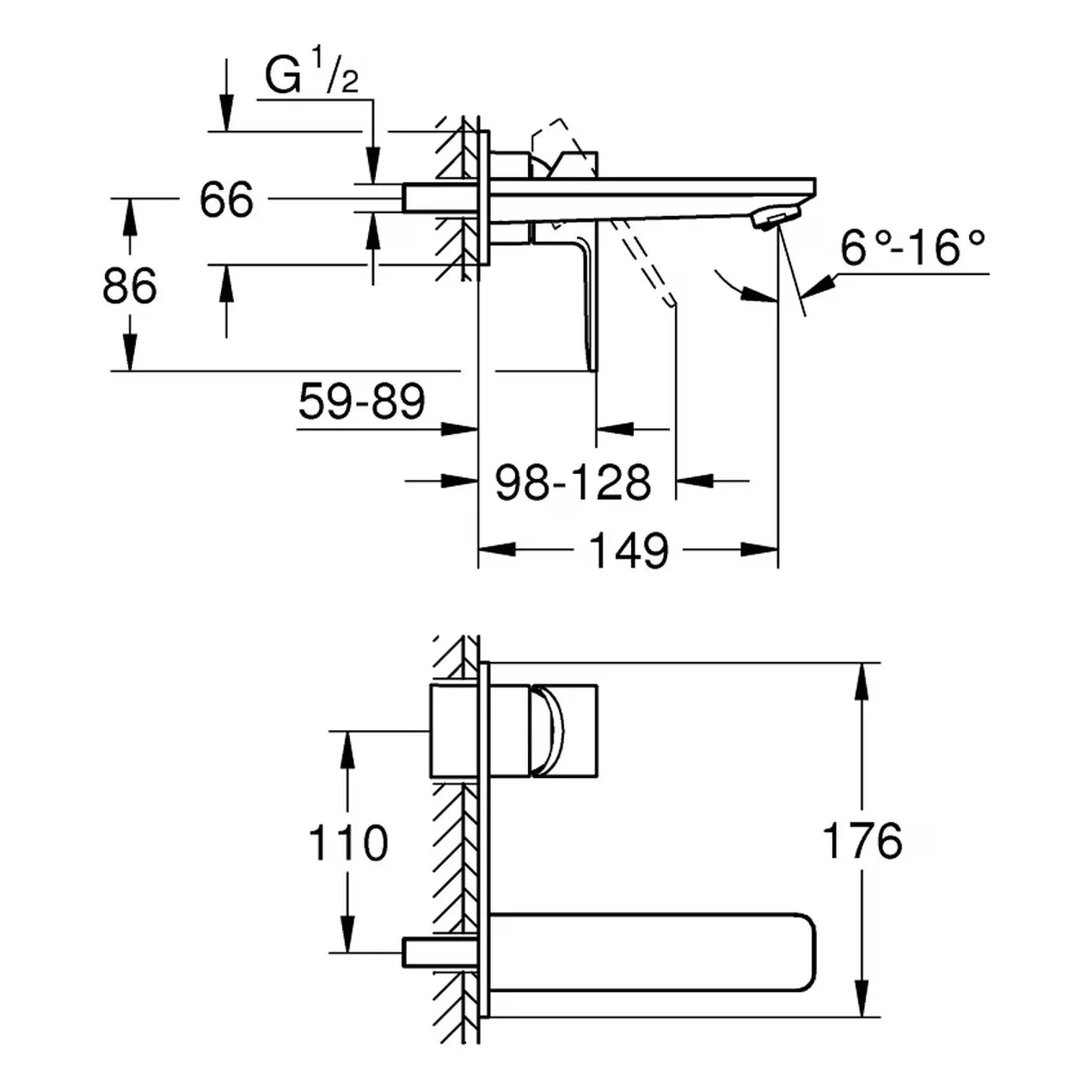 Grohe Lineare New – dwuotworowa bateria umywalkowa Zdjęcie 2
