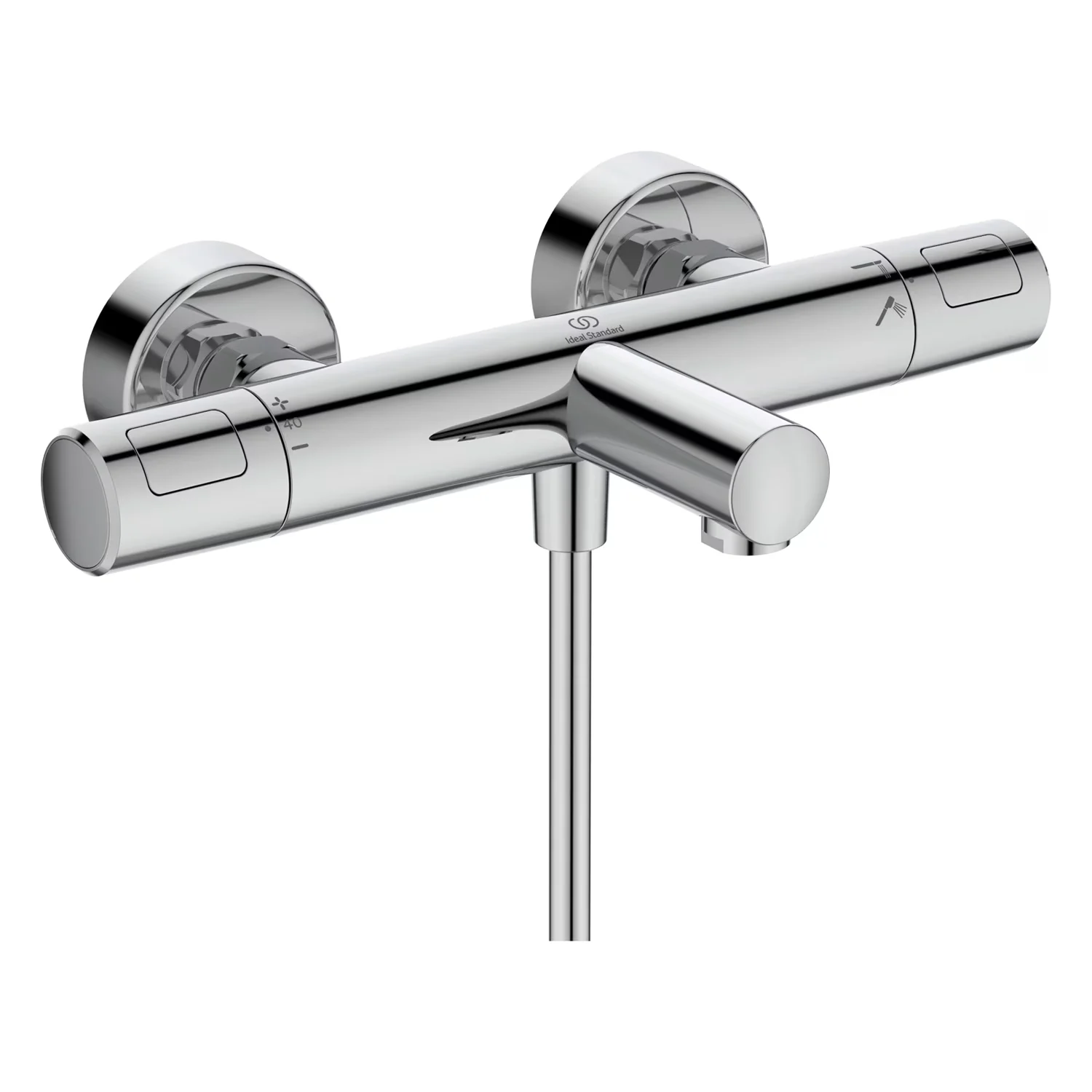 Chromowana bateria w widoku z przodu, Ideal Standard