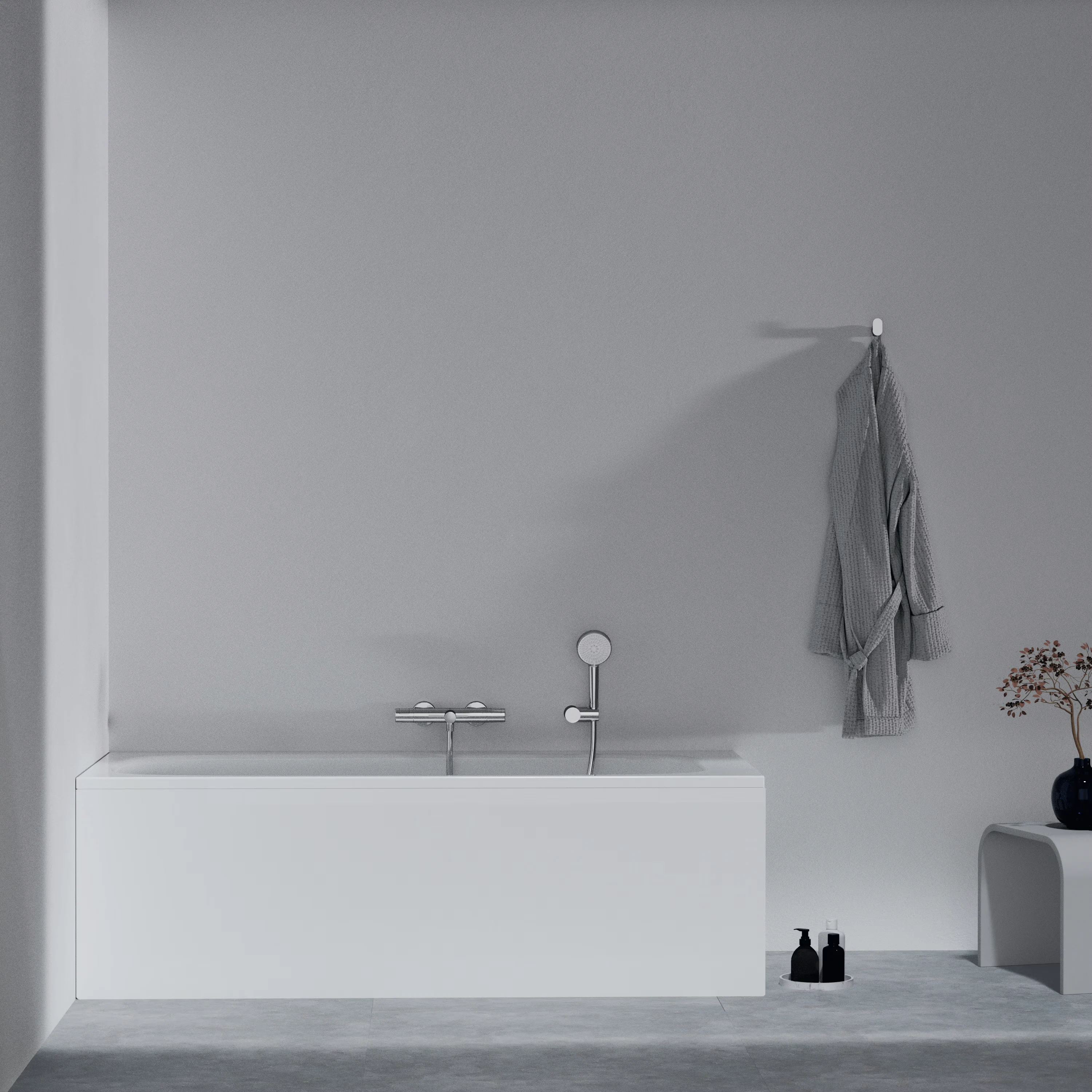 Łazienka z wanną i chromowanymi armaturami, Ideal Standard