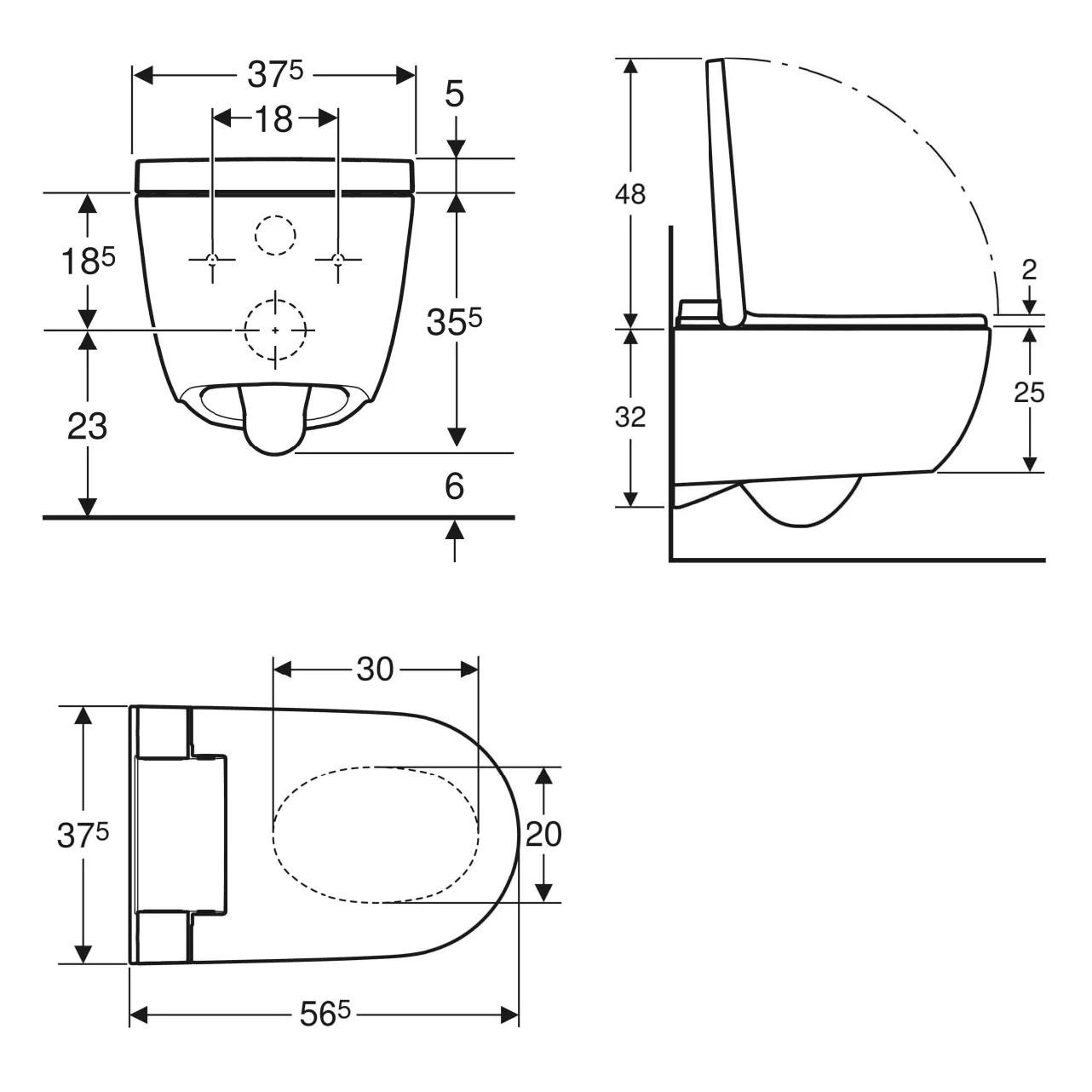 Geberit AquaClean Alba WC-Komplettanlage Wand-WC Bild 5