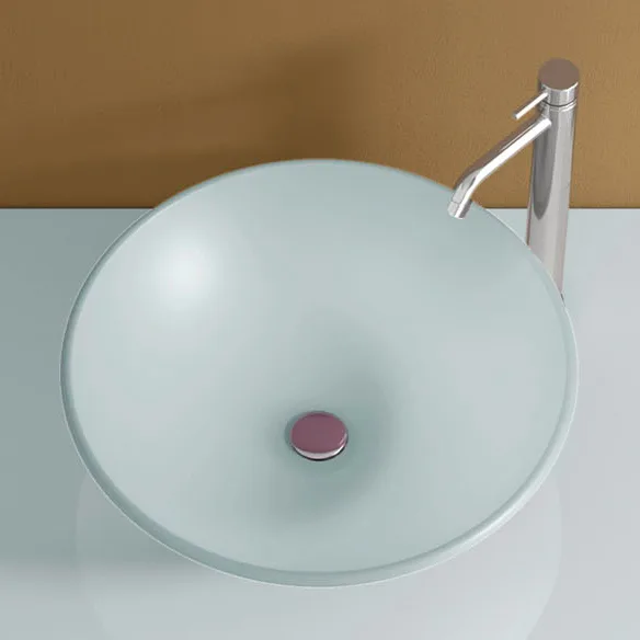 progettobagno Atollo Ø 43 Glas-Aufsatzwaschtisch Bild 2