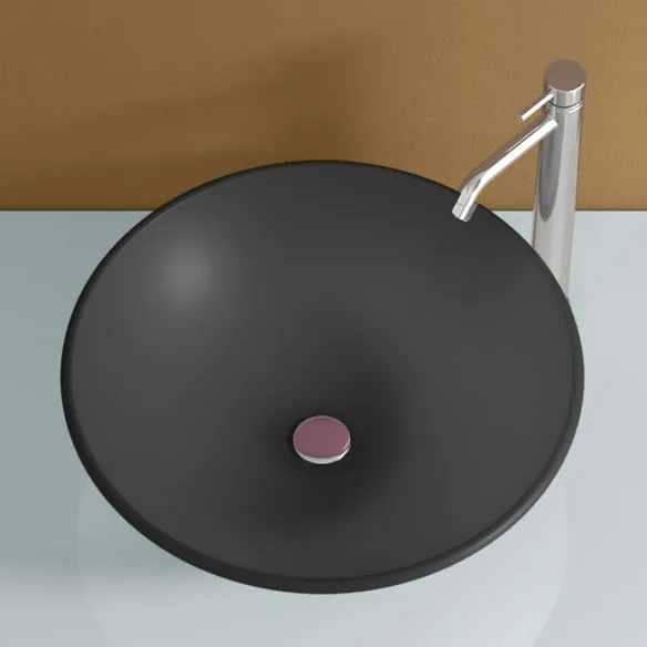 progettobagno Atollo Ø 43 Glas-Aufsatzwaschtisch Bild 2