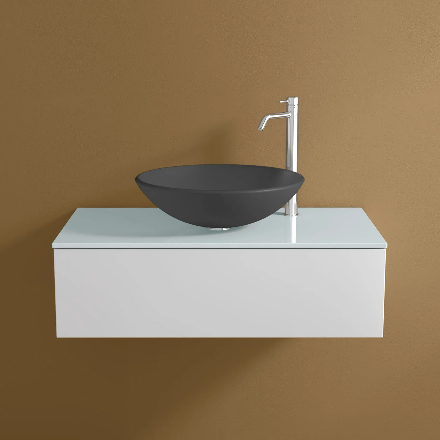 progettobagno Atollo Ø 43 Glas-Aufsatzwaschtisch Bild 4