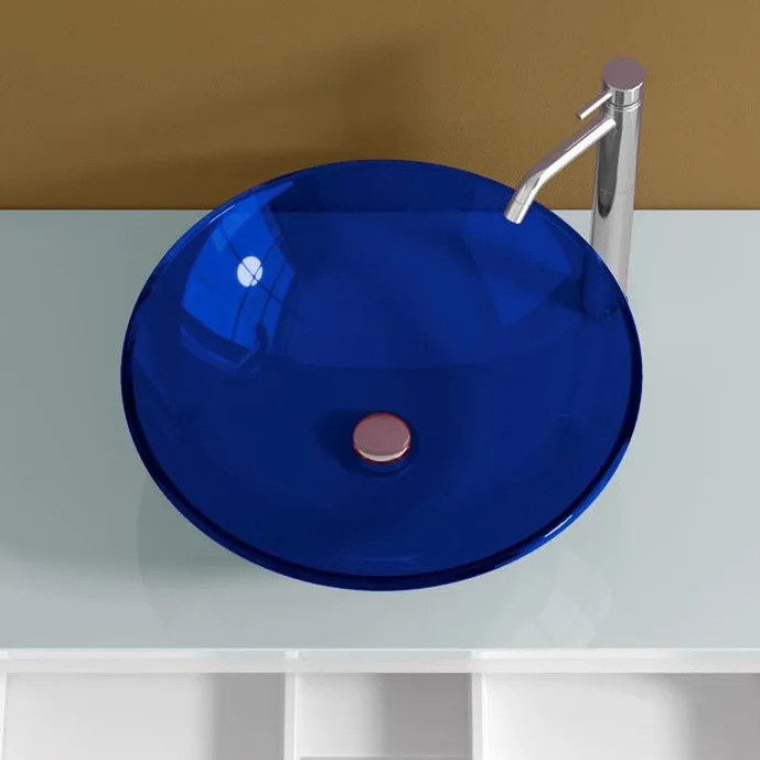 progettobagno Atollo Ø 43 Glas-Aufsatzwaschtisch Bild 2