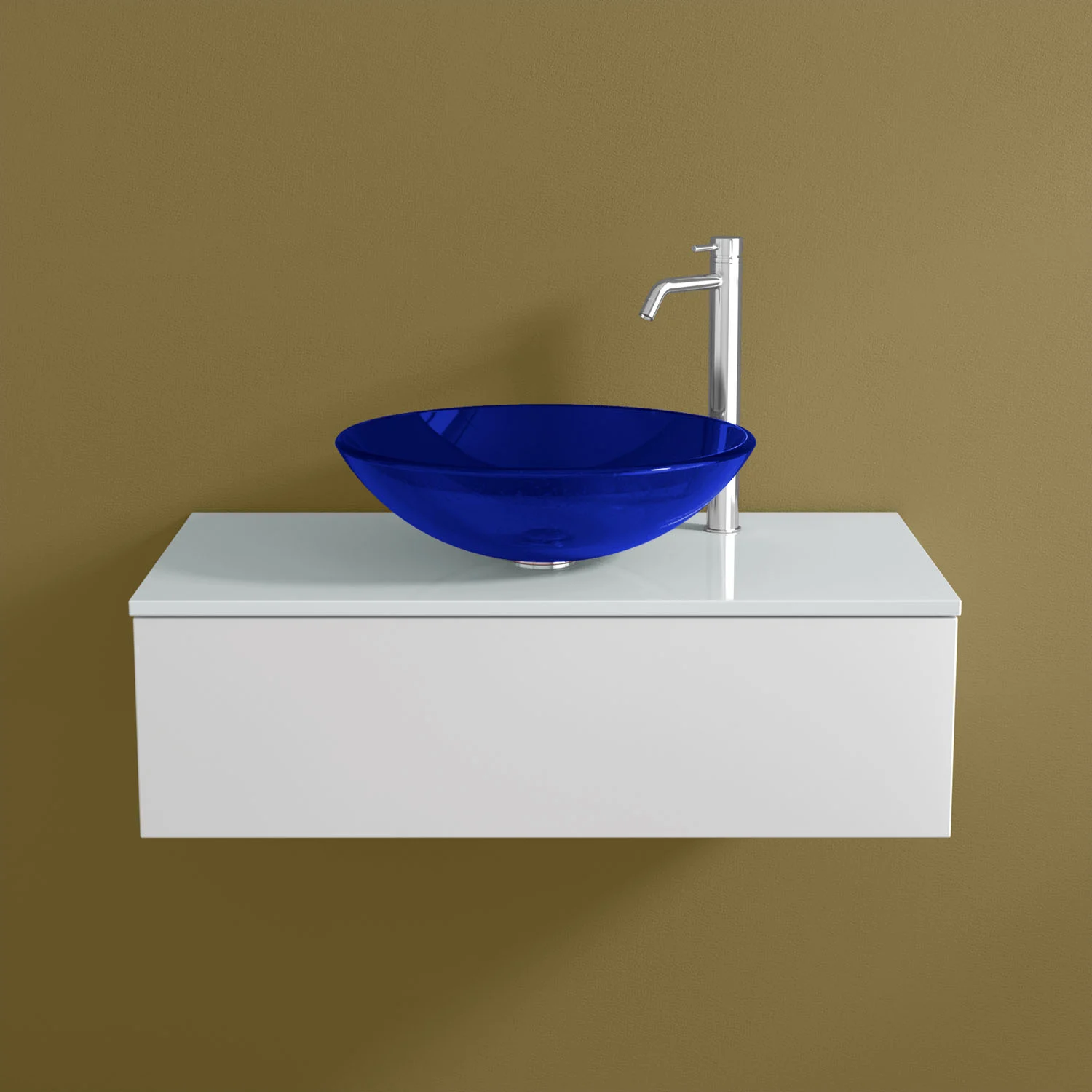 progettobagno Atollo Ø 43 Glas-Aufsatzwaschtisch Bild 4