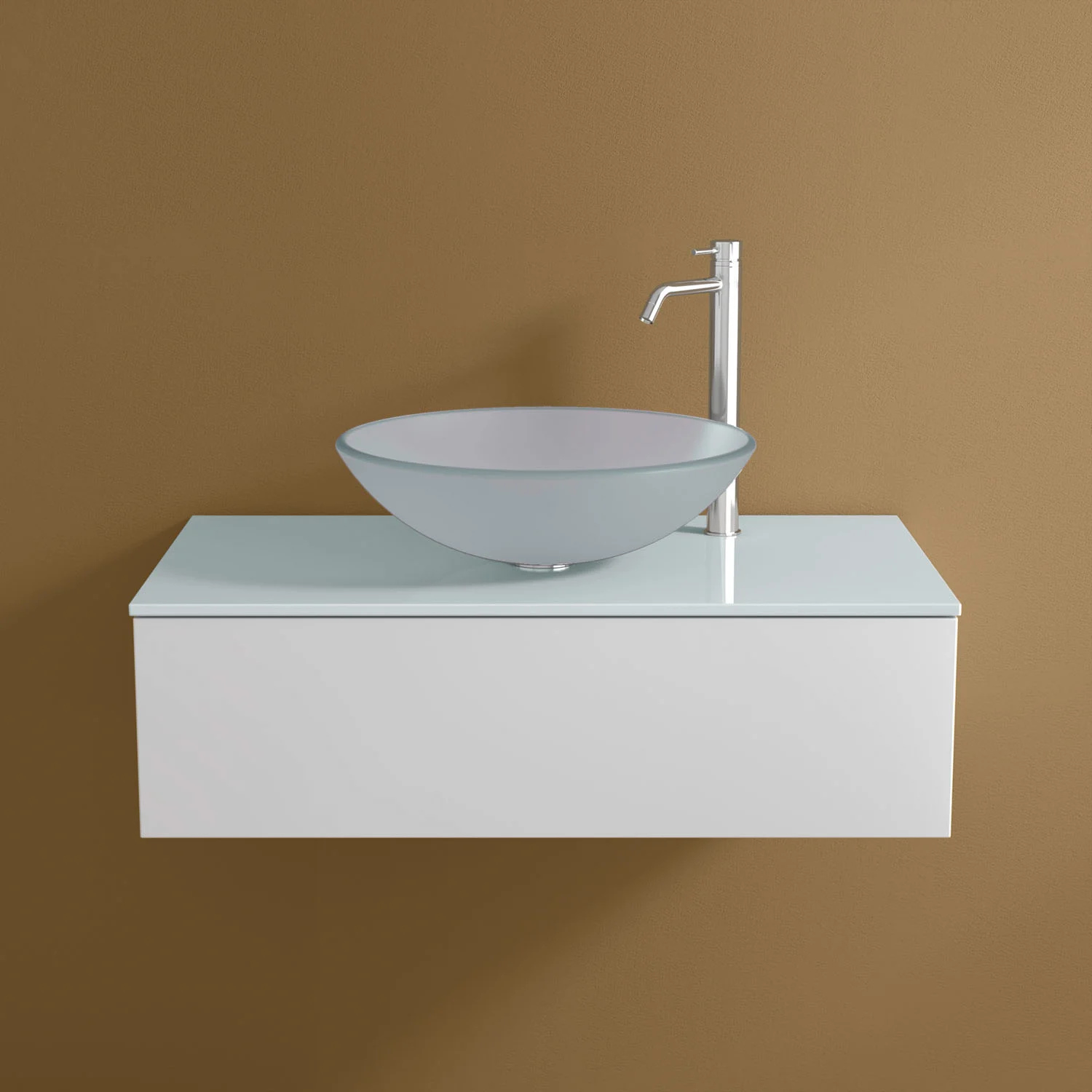 progettobagno Atollo Ø 43 Glas-Aufsatzwaschtisch Bild 4