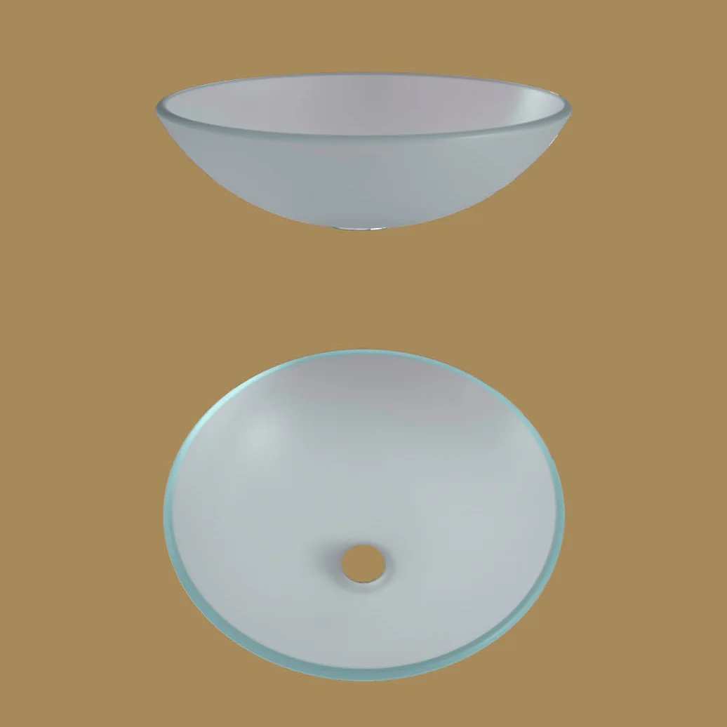 progettobagno Atollo Ø 43 Glas-Aufsatzwaschtisch Bild 3