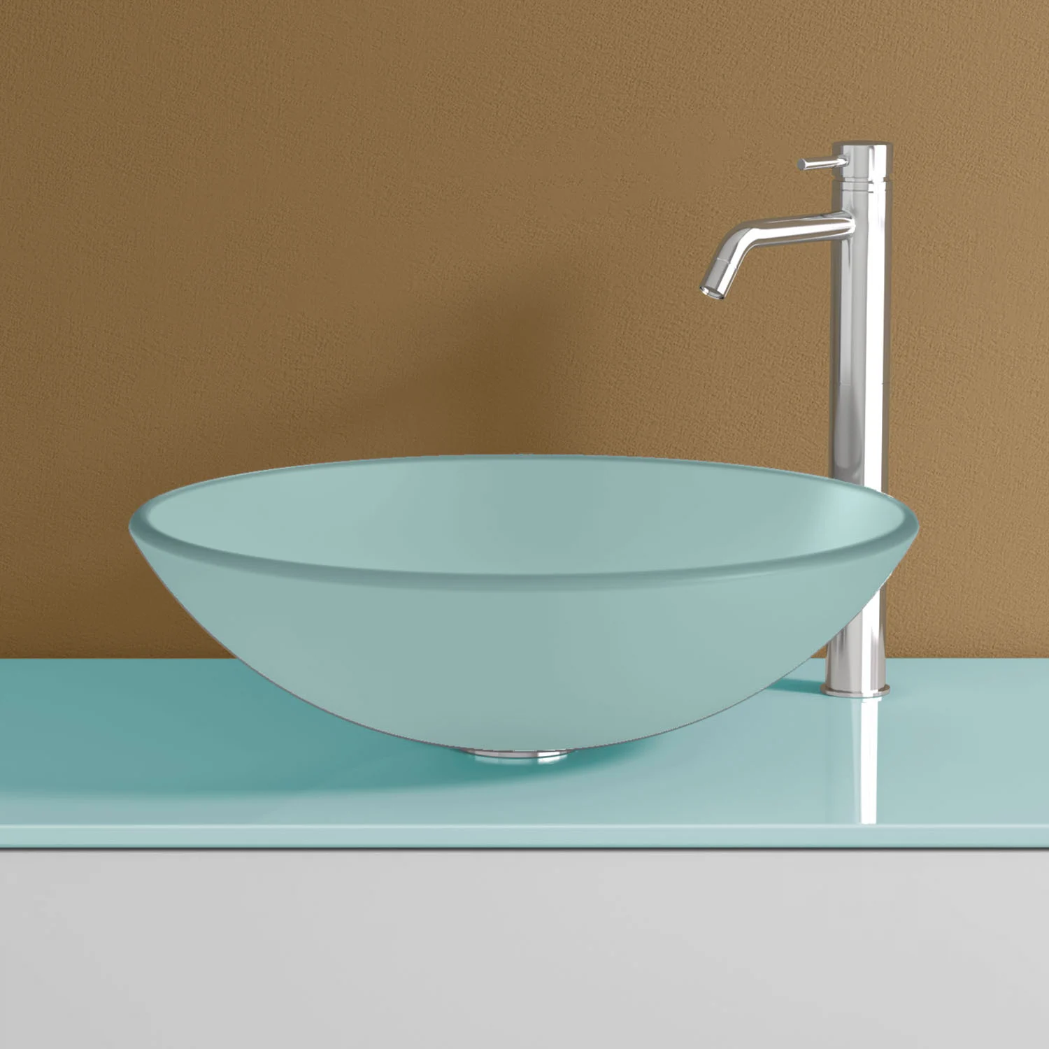 progettobagno Atollo Ø 43 Glas-Aufsatzwaschtisch