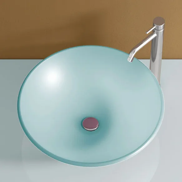progettobagno Atollo Ø 43 Glas-Aufsatzwaschtisch Bild 2