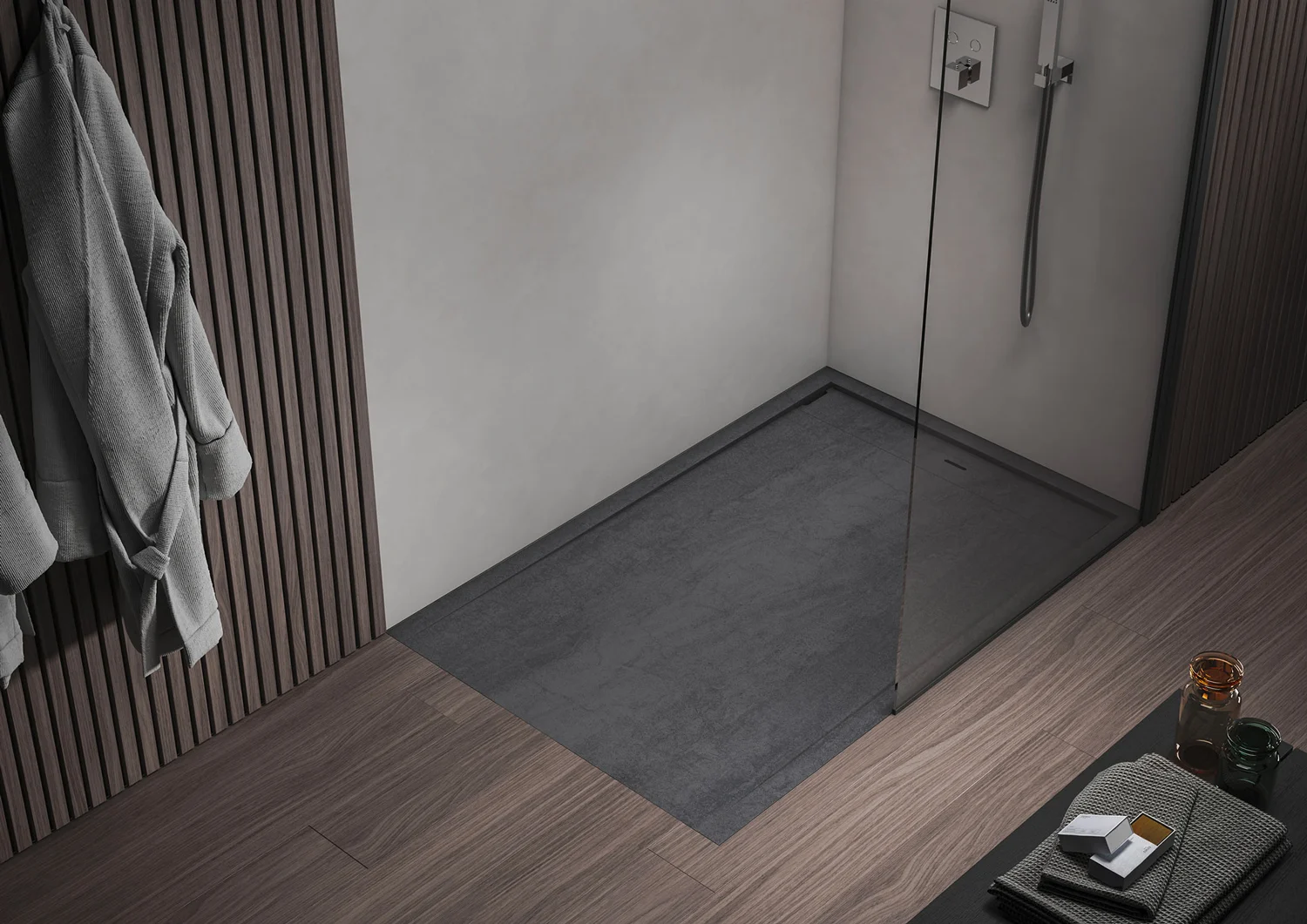 progettobagno Diamante Duschwanne 90 x 120 x 3,3 cm Feinsteinzeug Laminam® Bild 7