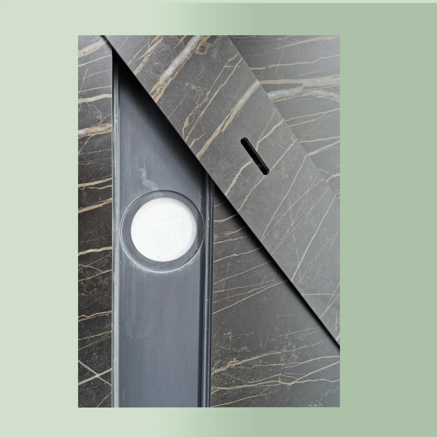 progettobagno Diamante Duschwanne 90 x 140 x 3,3 cm Feinsteinzeug Laminam® Bild 3