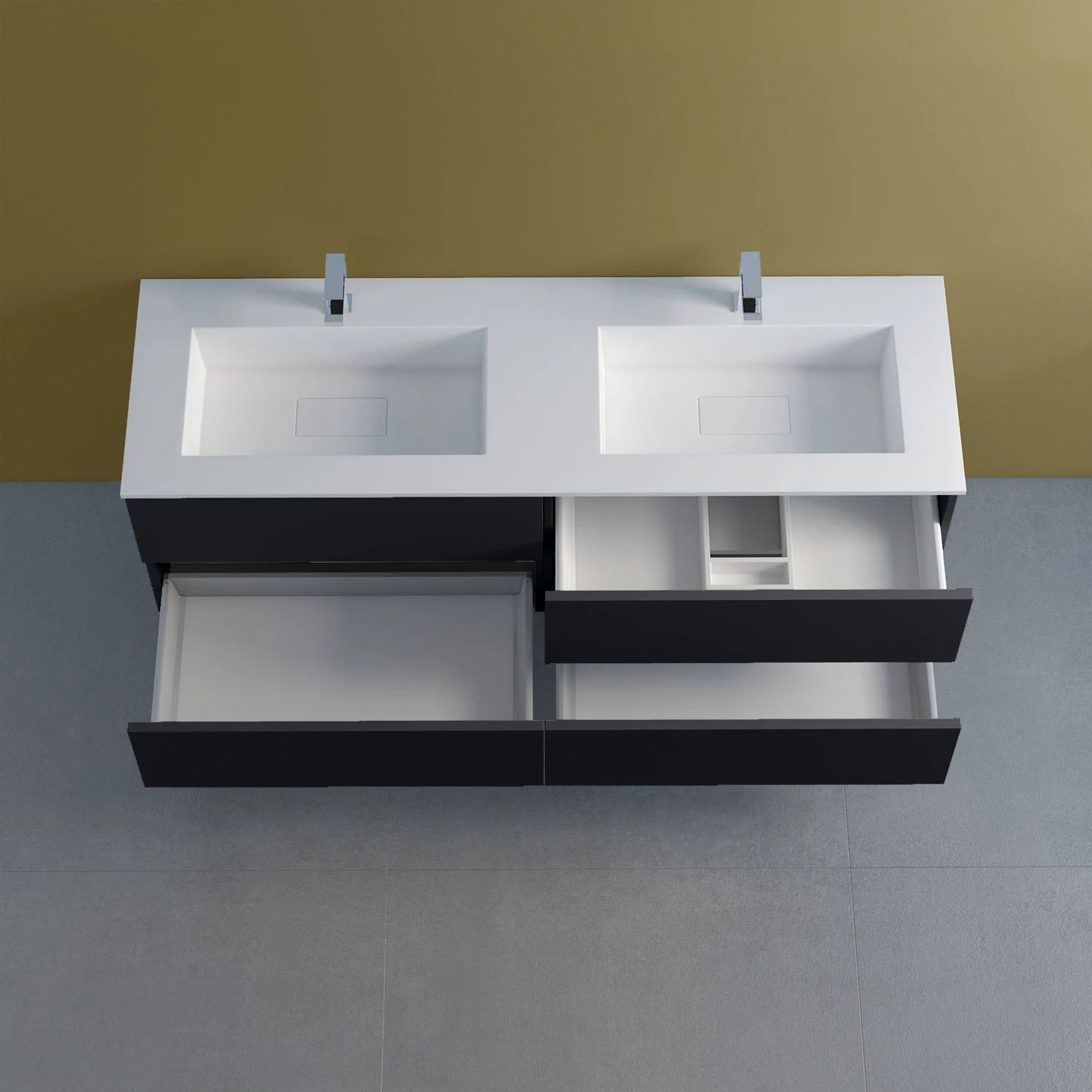 progettobagno Elba Lago Doppel-Waschtisch mit Unterschrank 160 cm Bild 2