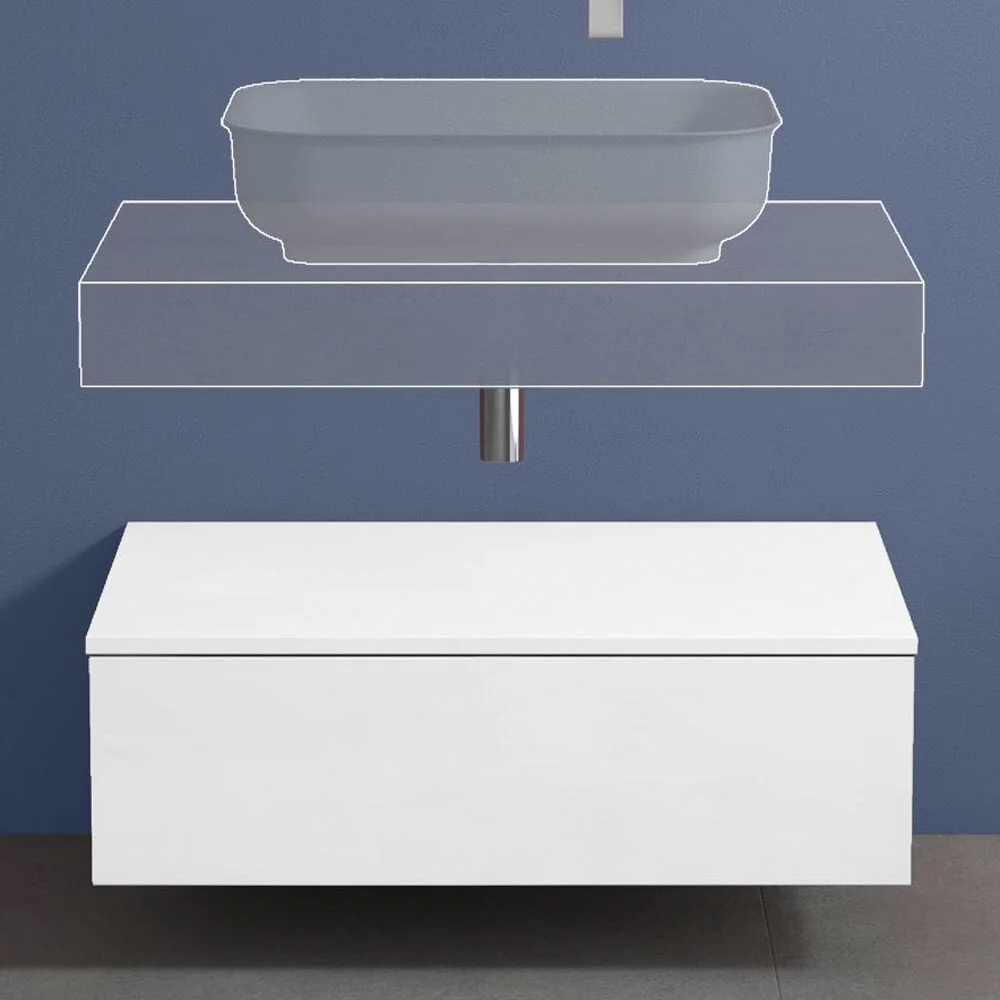 progettobagno Evo 10 Sideboard 80 cm, 1 Auszug