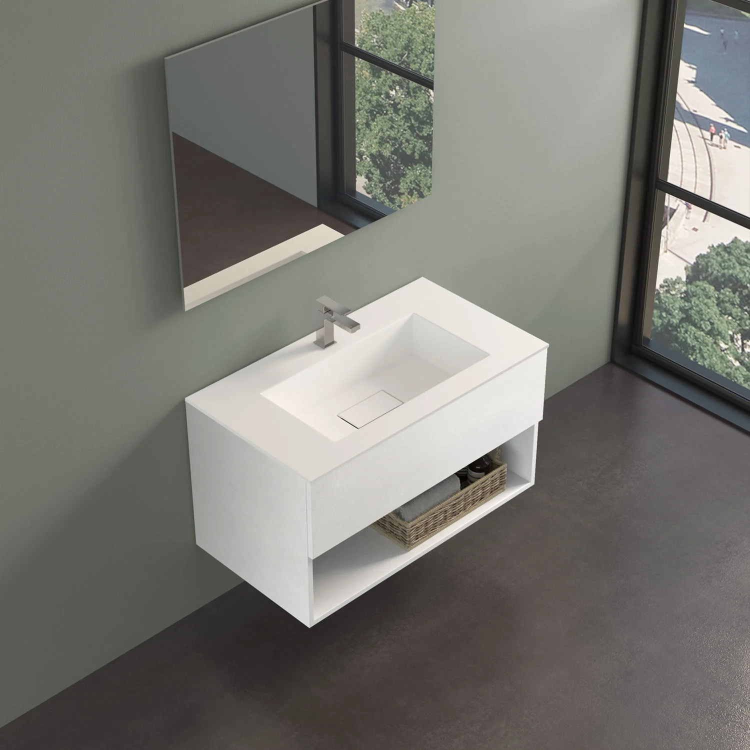 progettobagno Evo 54 Lago Uno Waschtisch mit Unterschrank  90 cm