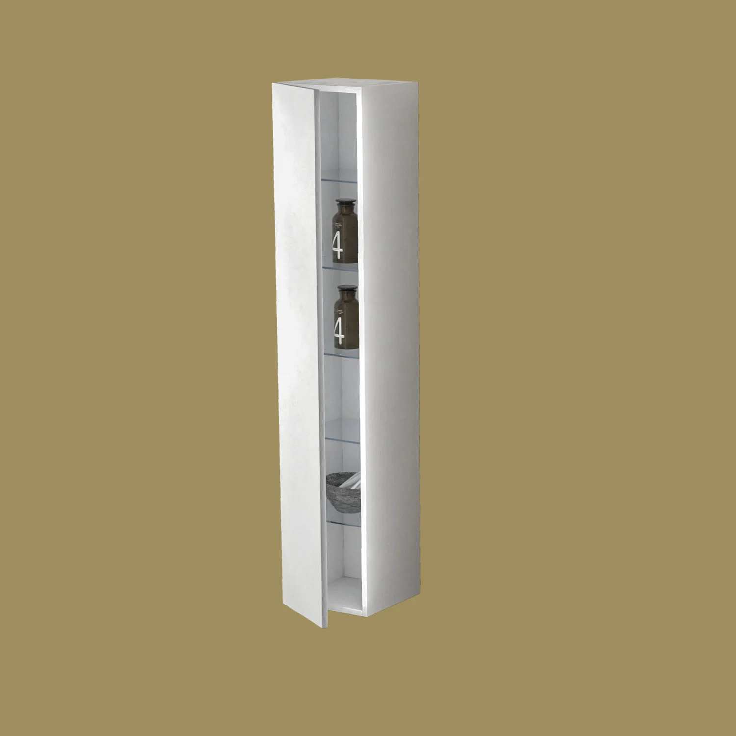 progettobagno Hivo Hochschrank 30 x 160 cm, Türanschlag links Bild 2
