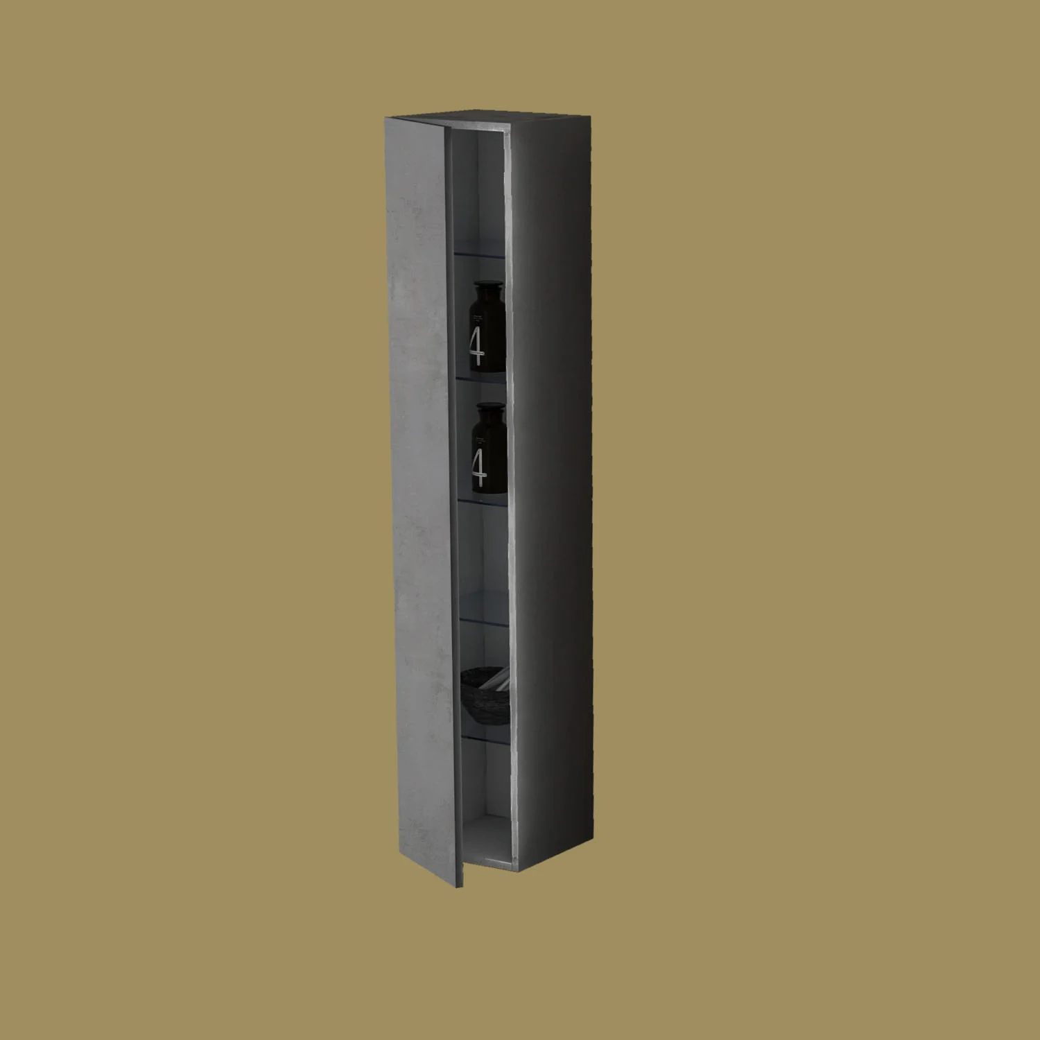 progettobagno Hivo Hochschrank 30 x 160 cm, Türanschlag links Bild 2