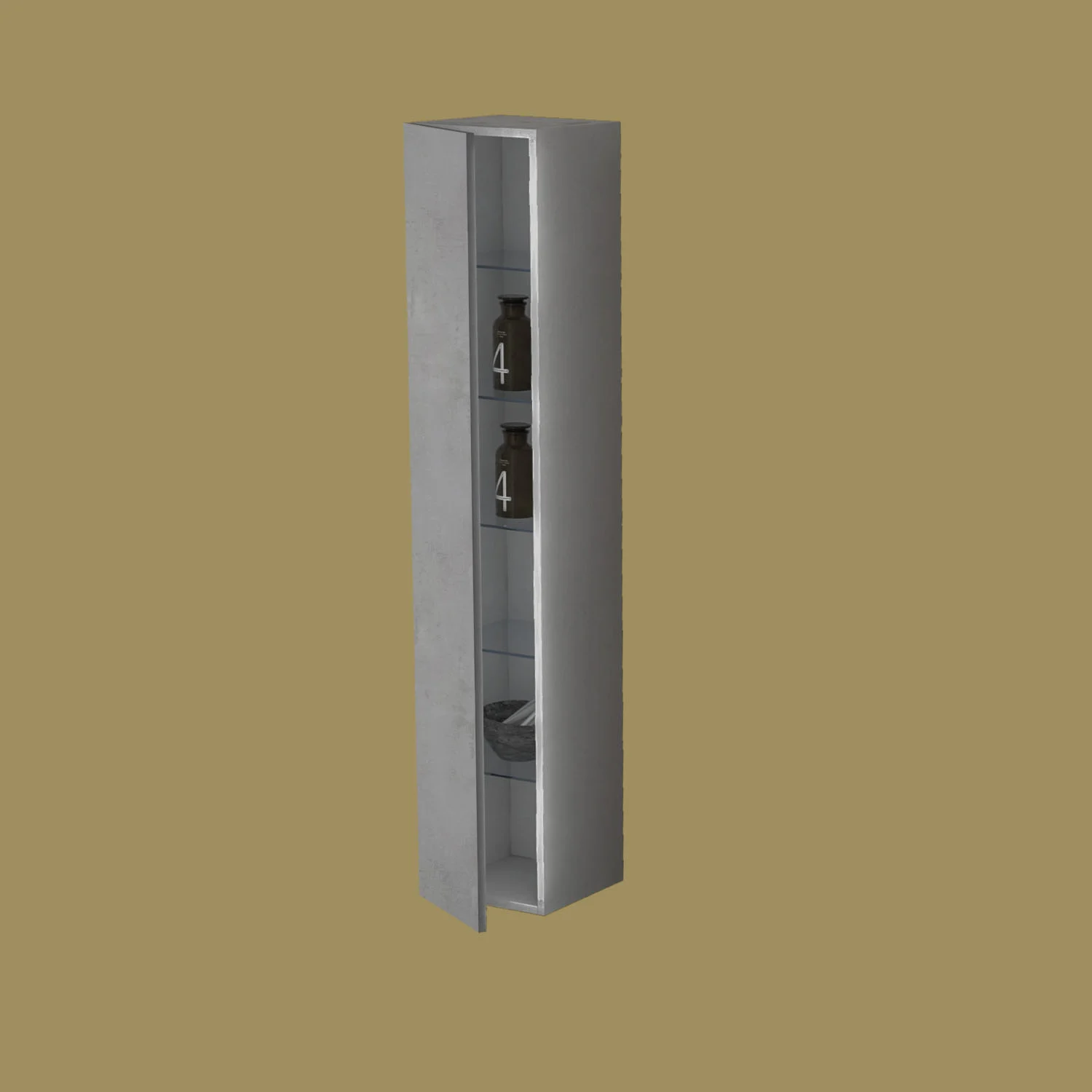 progettobagno Hivo Hochschrank 30 x 160 cm, Türanschlag links Bild 2