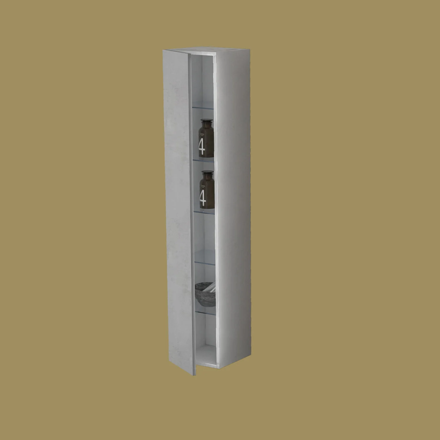 progettobagno Hivo Hochschrank 30 x 160 cm, Türanschlag links Bild 2