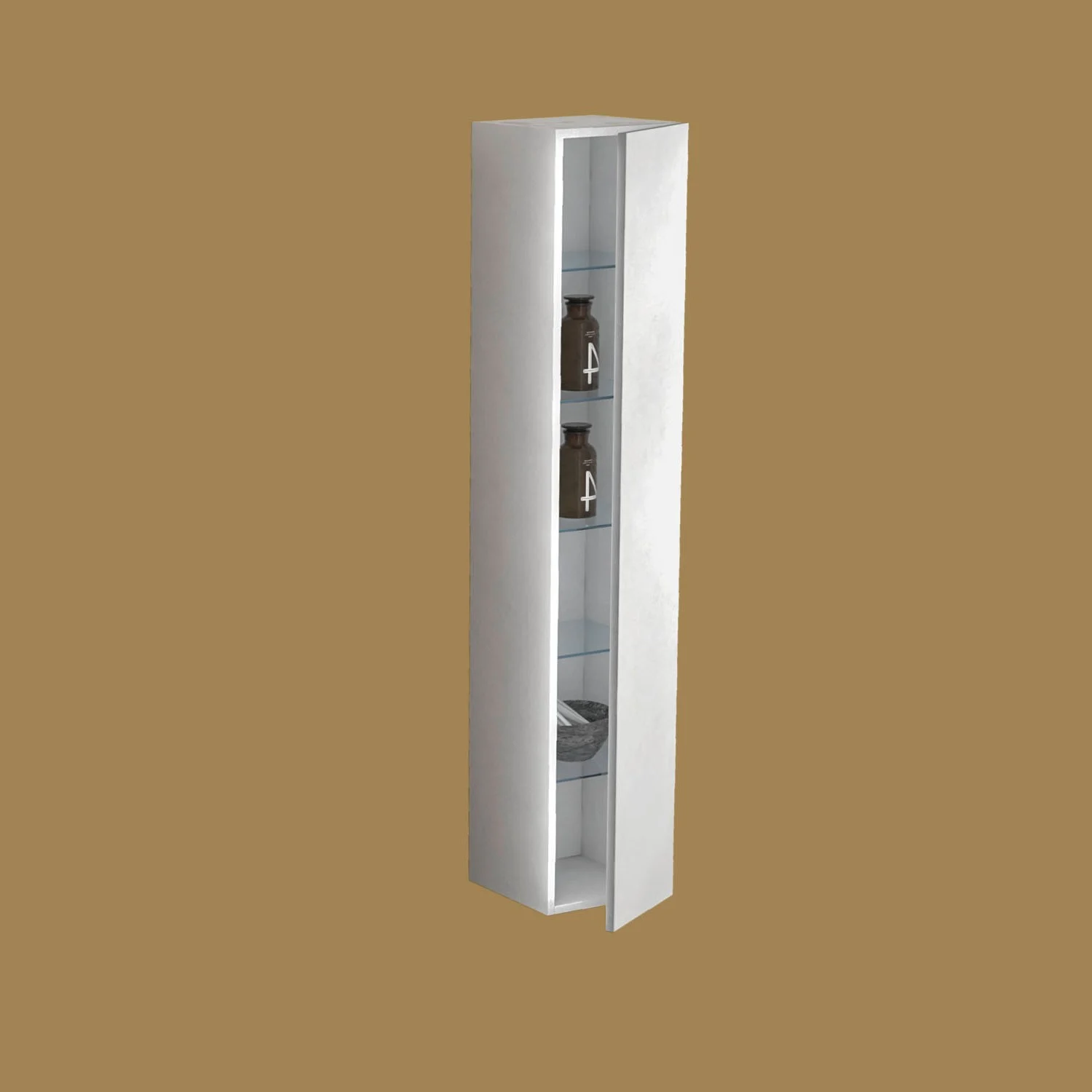 progettobagno Hivo Hochschrank 30 x 160 cm, Türanschlag rechts Bild 2