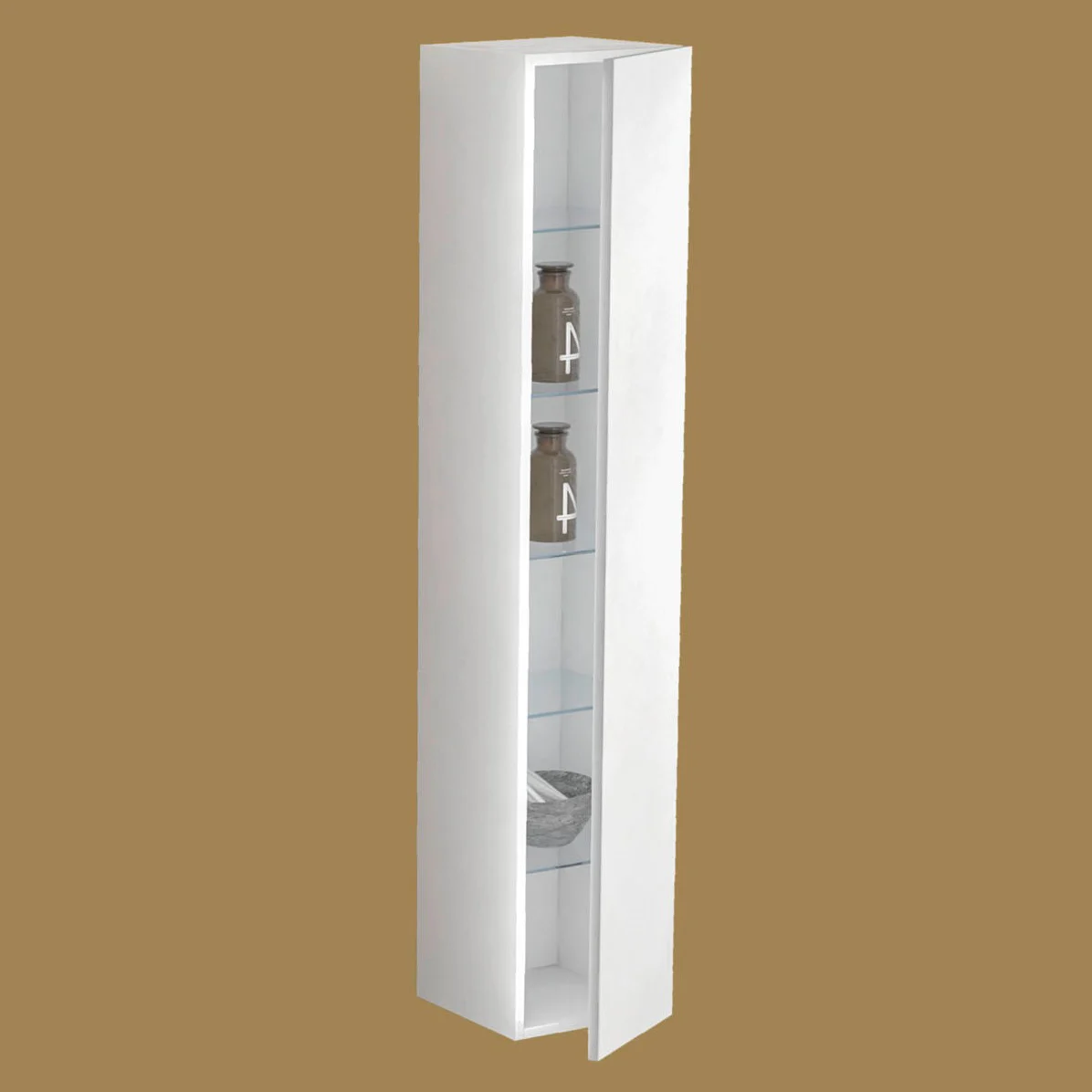 progettobagno Hivo Hochschrank 30 x 160 cm, Türanschlag rechts Bild 2