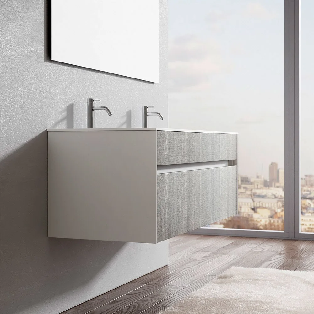 progettobagno Isola Doppel-Waschtisch mit Unterschrank 120 cm Bild 3