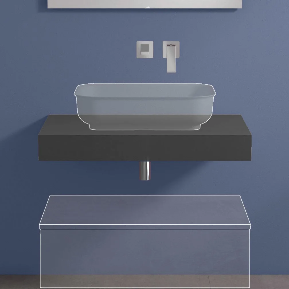 progettobagno Evo 10 Konsolenplatte 80 cm