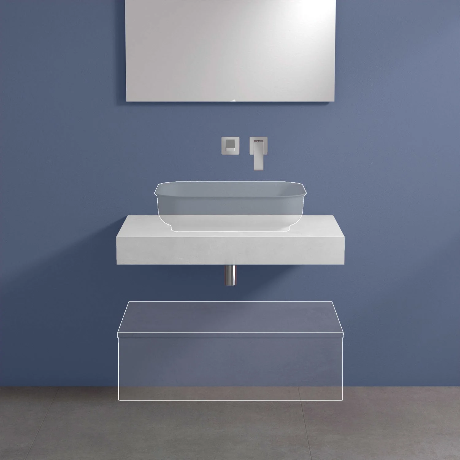 progettobagno Evo 10 Konsolenplatte 80 cm Bild 2