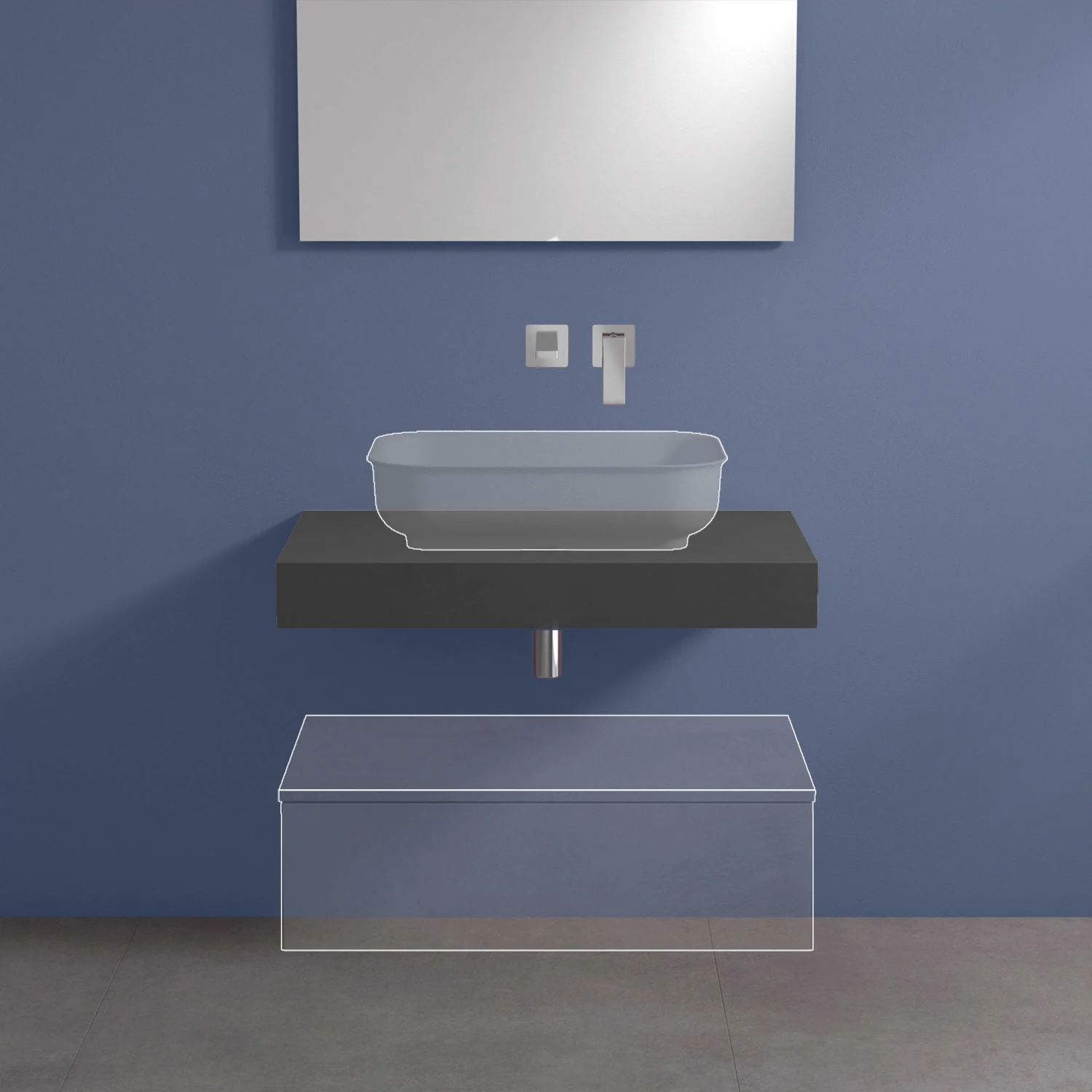progettobagno Evo 10 Konsolenplatte 80 cm Bild 2