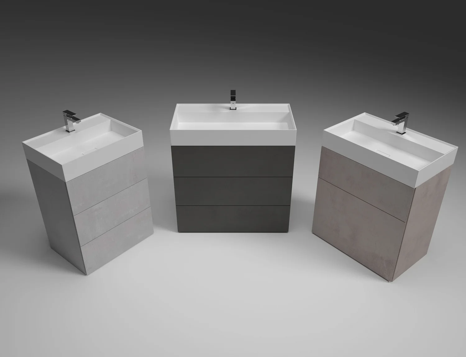 progettobagno Pianosa Hitek Waschtisch mit Unterschrank 85 cm bodenstehend Bild 2