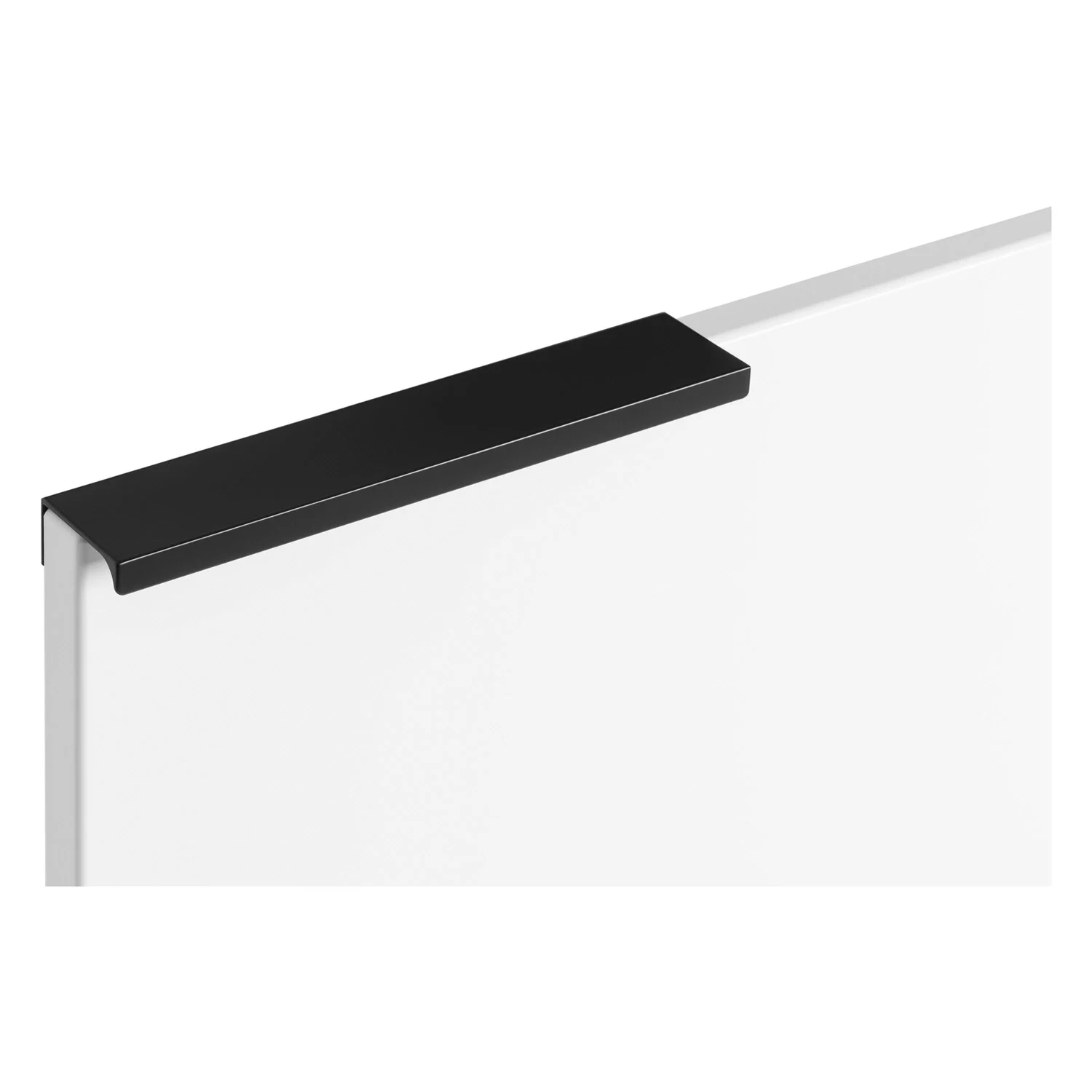 Czarny uchwyt na białym tle widok z boku, Puris