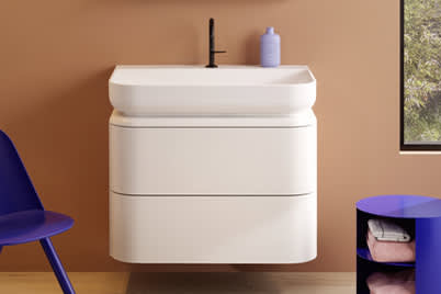 Waschtischunterschrank mit Mineralguss-Waschtisch