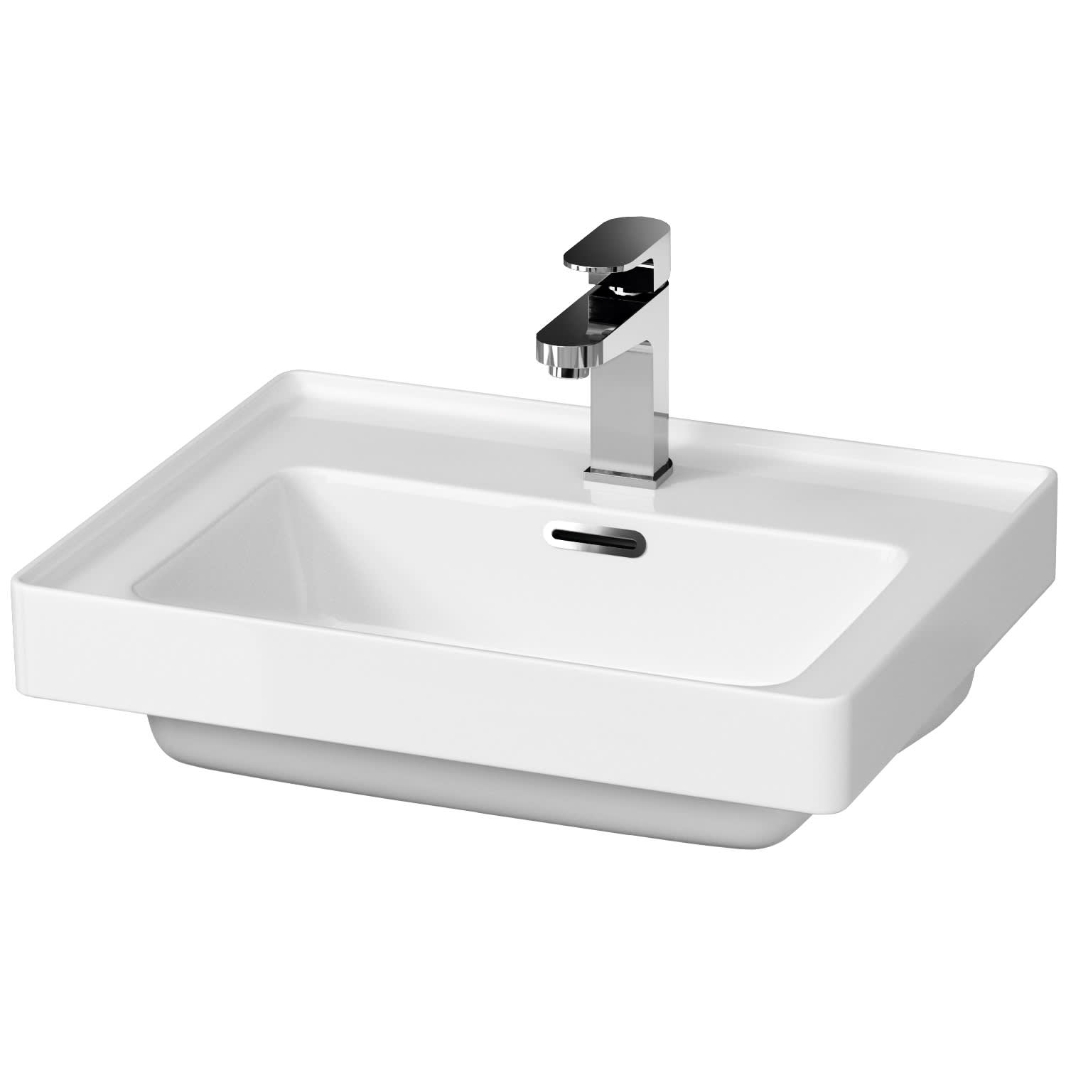 Cersanit Crea Möbelwaschtisch 50 cm 1 Hahnloch und Überlauf  