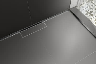 Duschrinnen für Aktiventwässerung