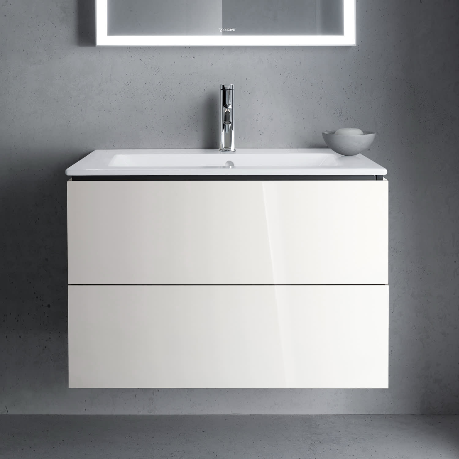 Duravit Me by Starck Waschtisch mit L-Cube Unterschrank 83 x 49 cm 
