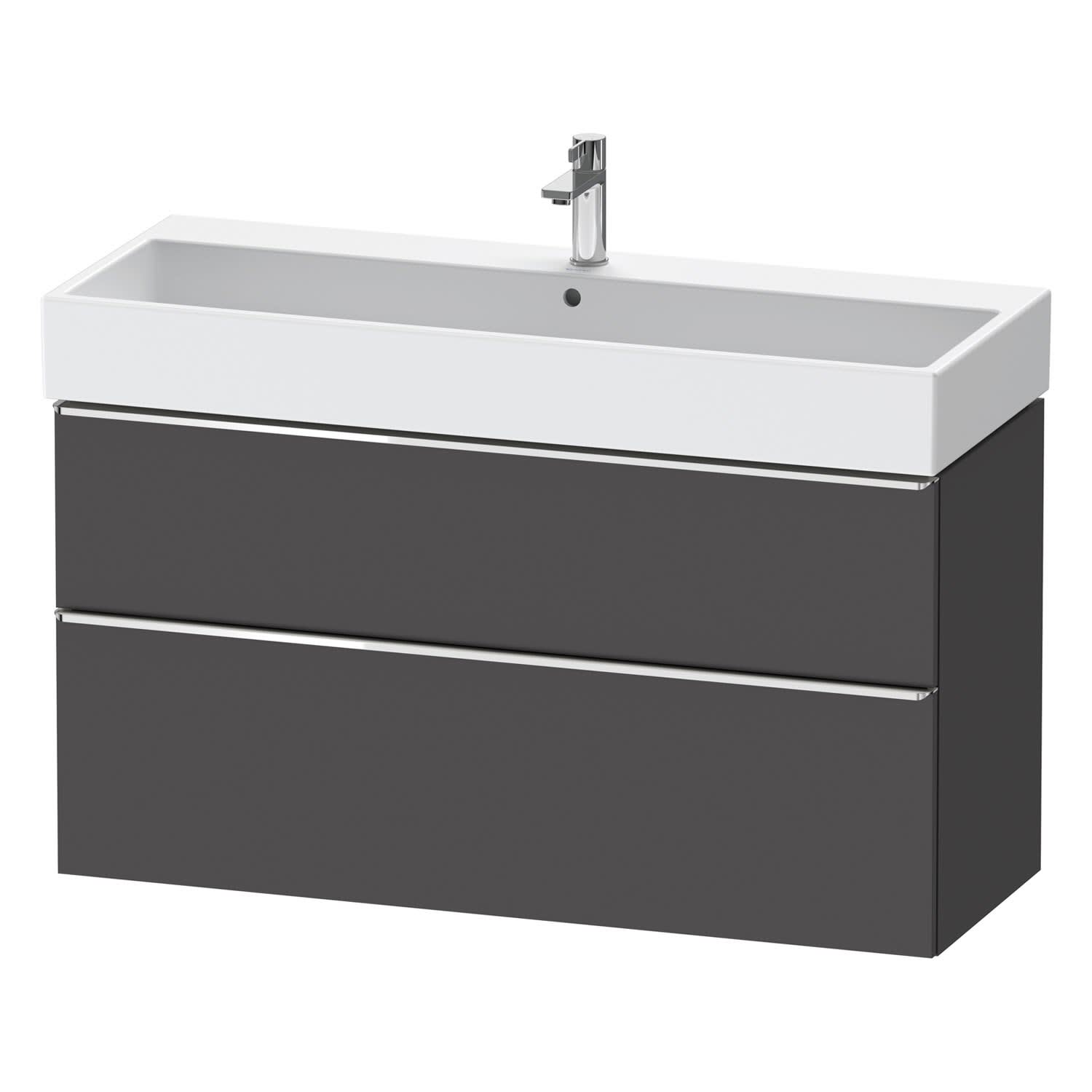 Duravit D-Neo Waschtischunterbau 118,4 x 62,5 cm, 2 Auszüge, Griff 