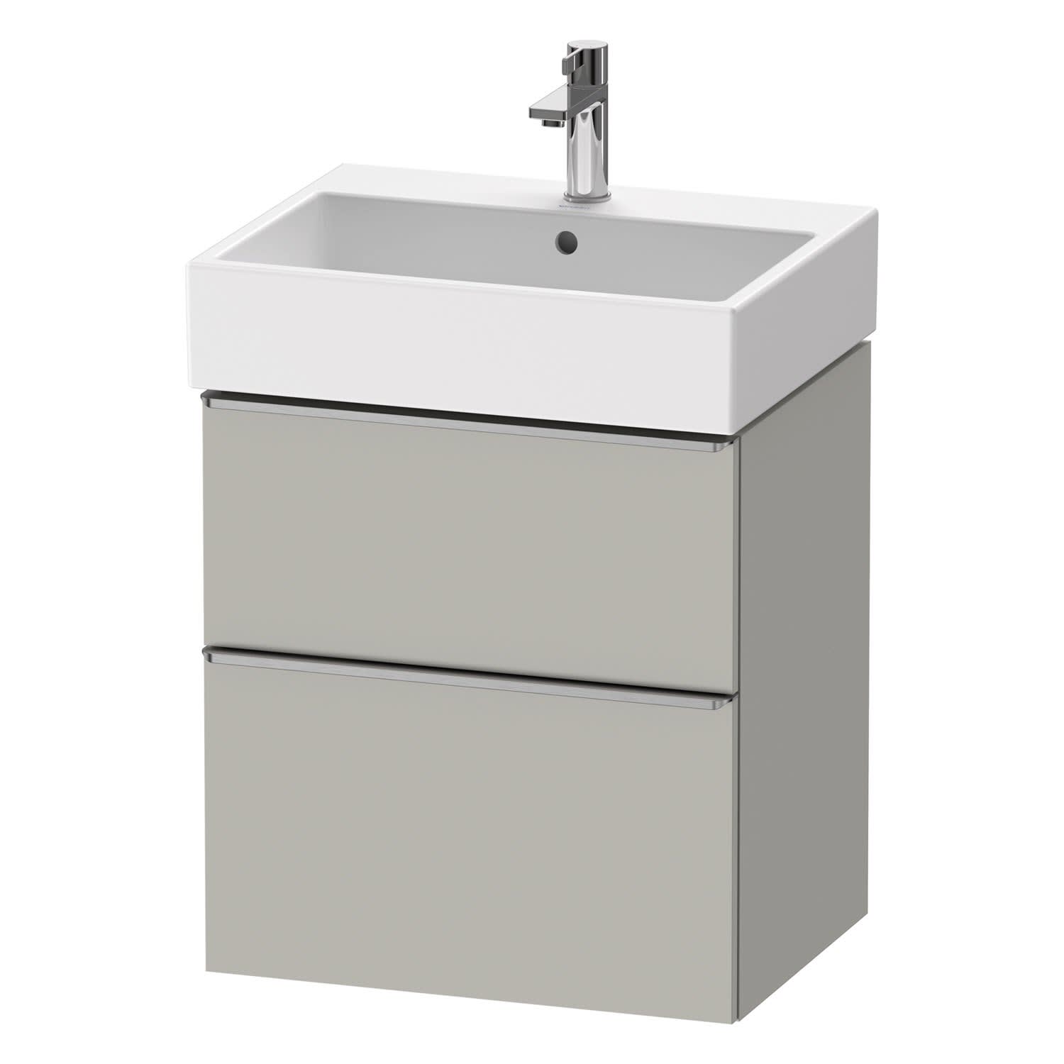 Duravit D-Neo Waschtischunterbau 58,4 x 62,5 cm, 2 Auszüge, Griff 
