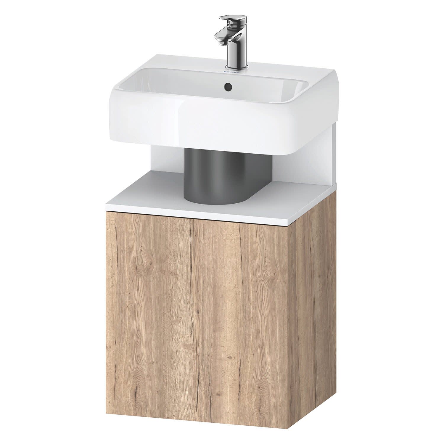 Produktbild von Bernstein Badmöbel-Set BELDIVO,  Mit Waschbecken DURAVIT Waschtischunterschrank 50 Cm Mit Waschbecken Tueranschlag Rechts Farbe Waehlbar Matt S0gb70bi