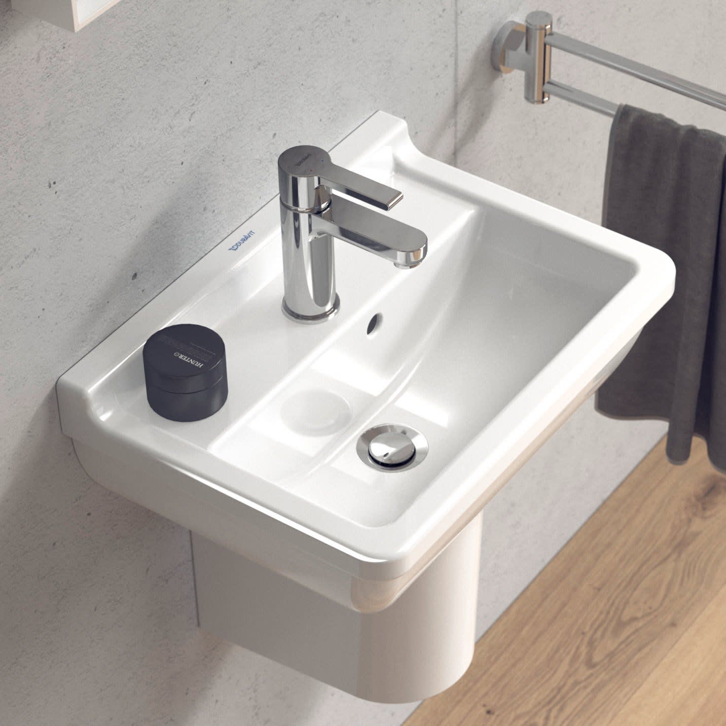 Duravit Starck 3 Handwaschbecken 45 cm mit 1 Hahnloch - MEGABAD