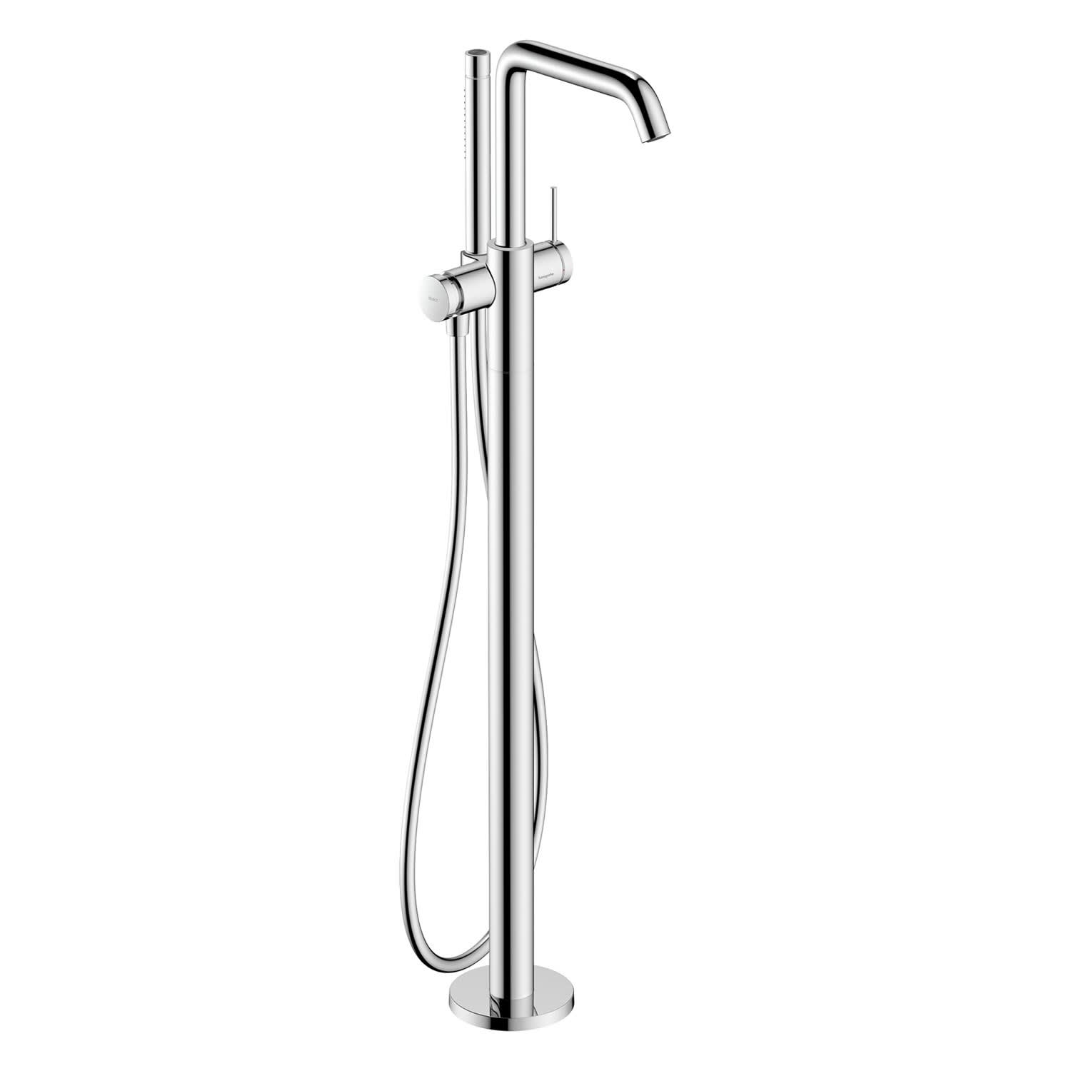 Hansgrohe Talis S Bodenstehende Wannenarmatur In Chrom – Freistehend Mit Stabhandbrause, AirPower & QuickClean