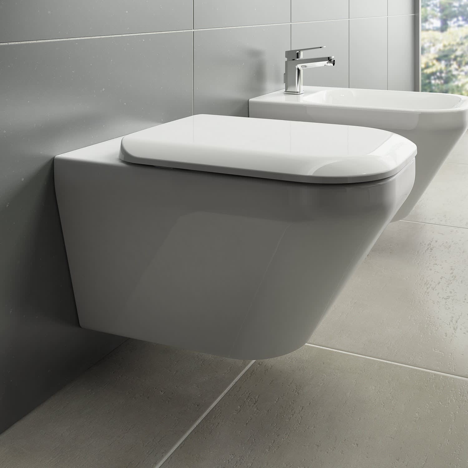 Ideal Standard Tonic II Wand Tiefspül WC AquaBlade inkl Softclosing Sitz weiß 