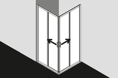 Eckeinstieg 2-teilig Gleittüren