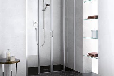 Gleittür 4-teilig für Nische/Seitenwand